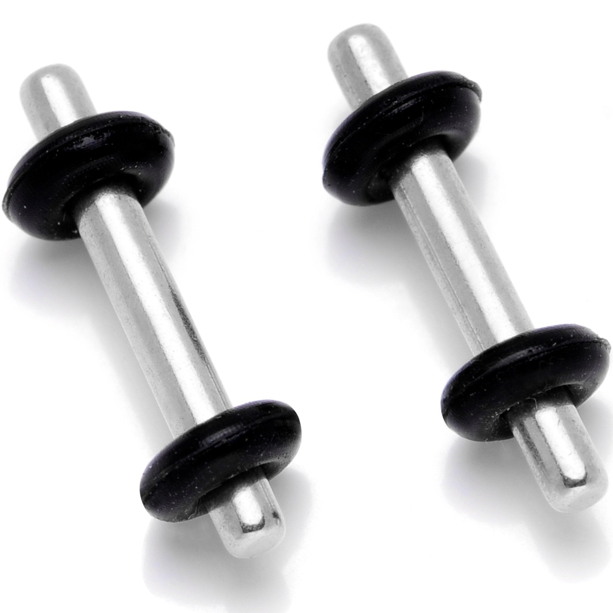 Stainless Steel Micro Straight Plug Set 14G to 8G