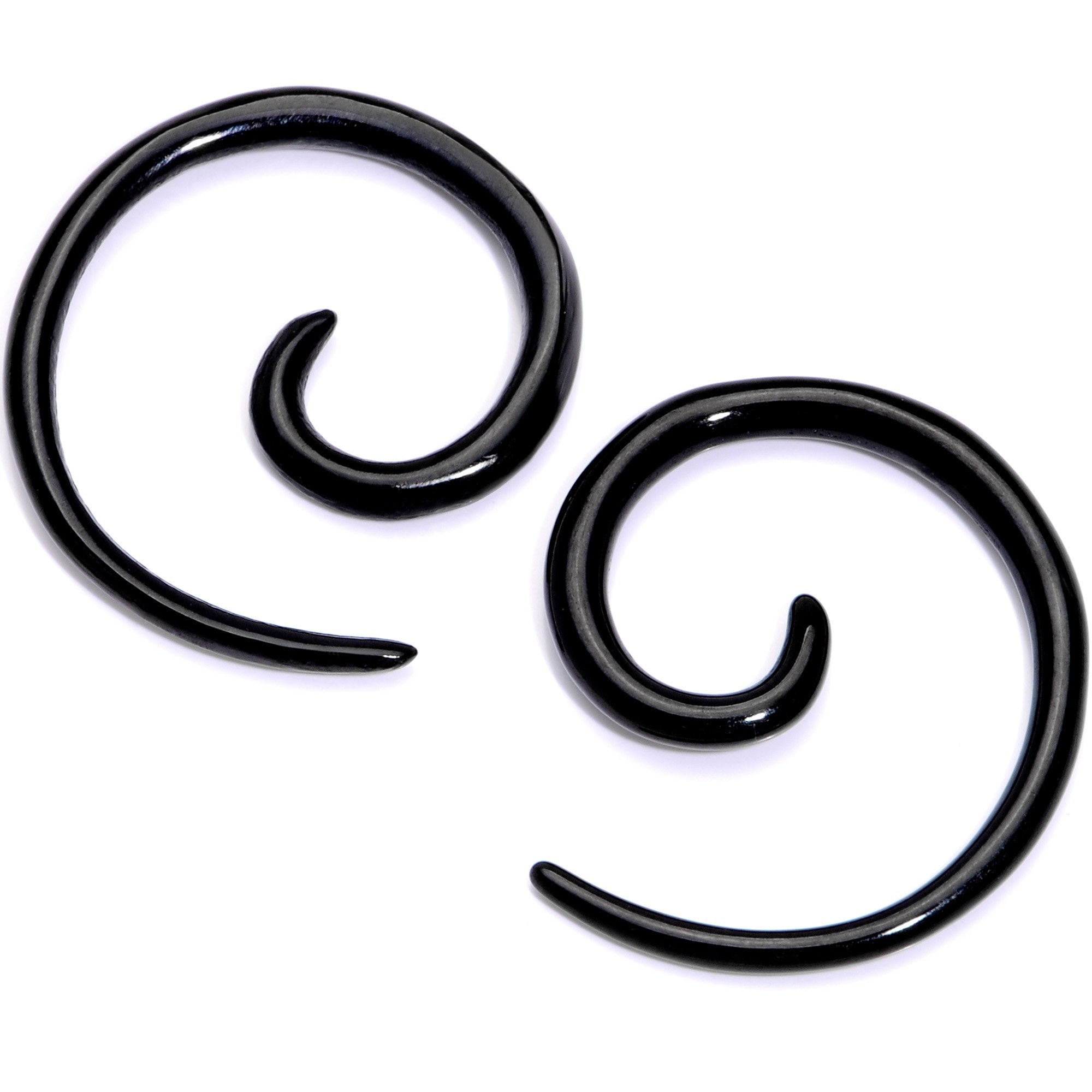 Black Anodized Titanium Micro Spiral Taper Set 12G to 6G