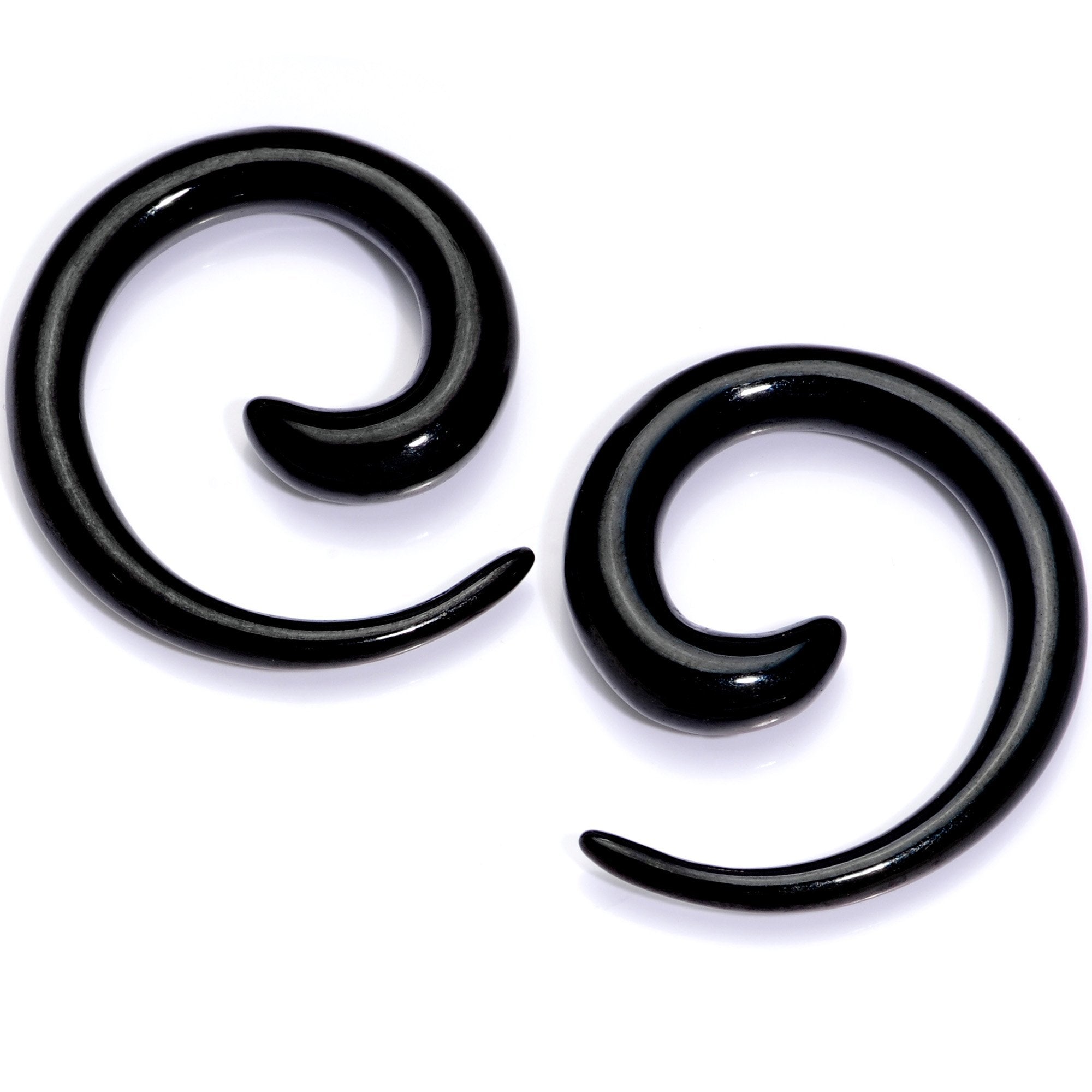 Black Anodized Titanium Micro Spiral Taper Set 12 Gauge to 6 Gauge