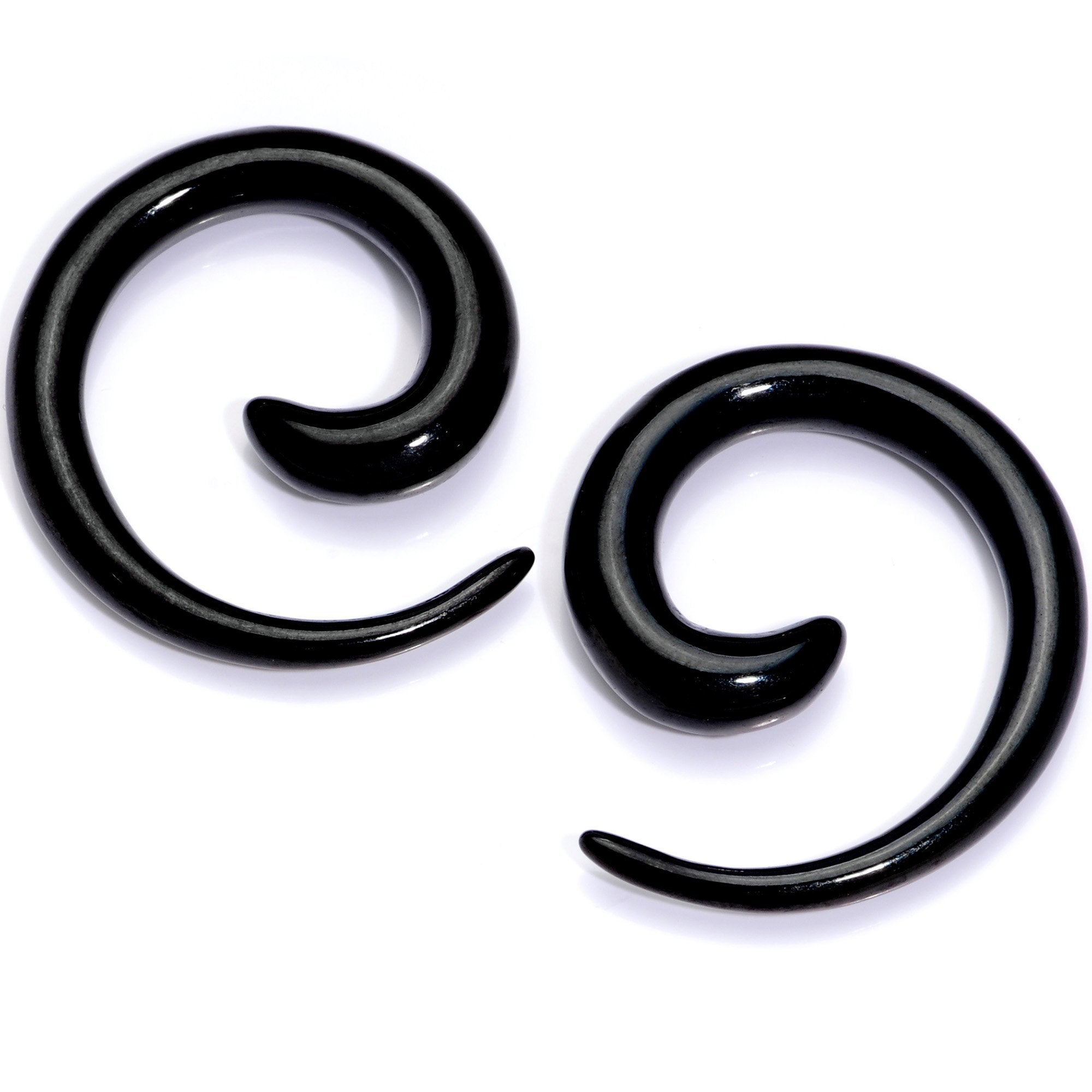 Black Anodized Titanium Micro Spiral Taper Set 12G to 6G