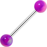 Pink Purple Green Neon Barbell Tongue Ring Set of 4