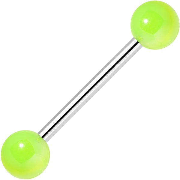 Pink Purple Green Neon Barbell Tongue Ring Set of 4