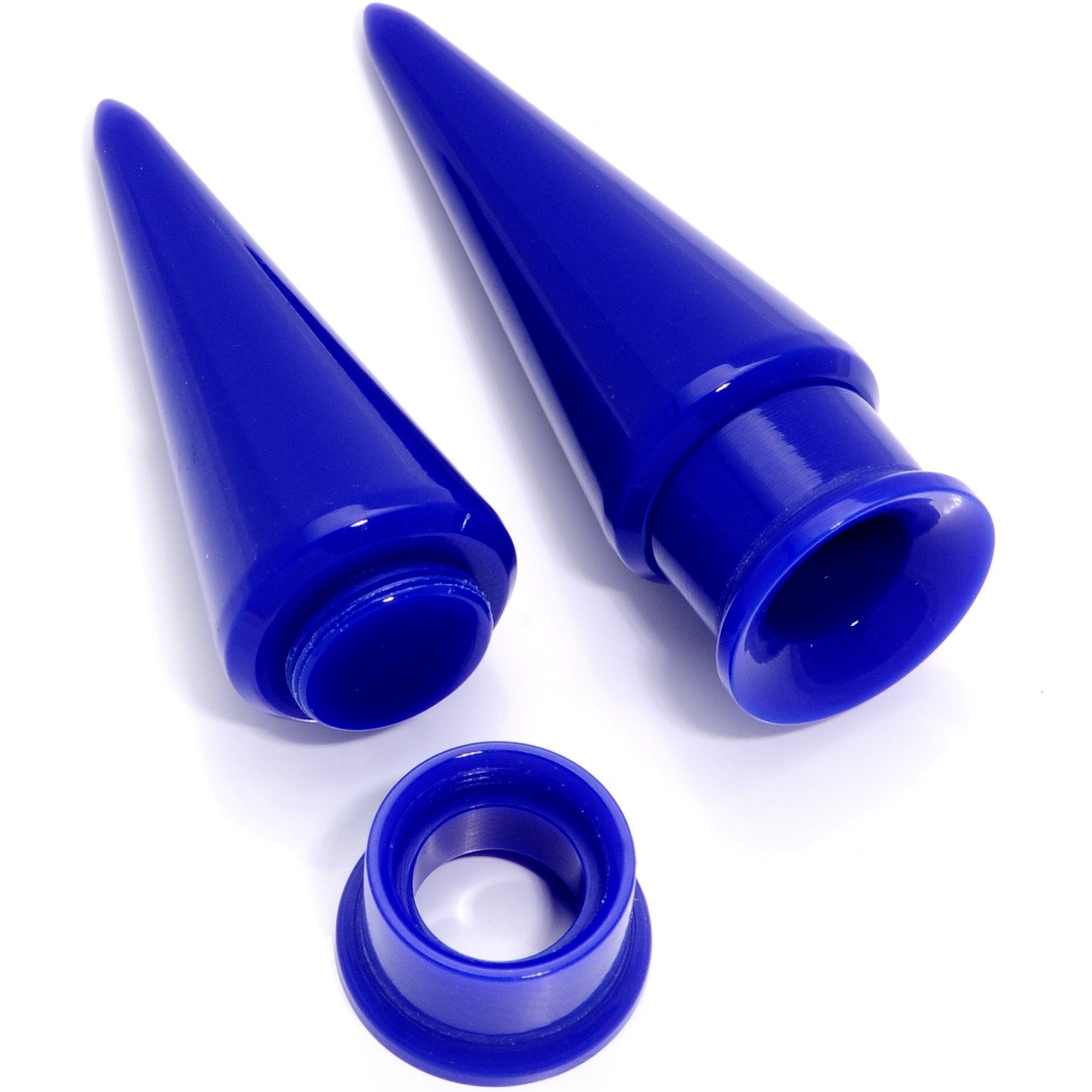 Blue 2 in 1 Interchangeable Screw Fit Plug and Taper Set