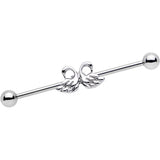Ruffled Feathers Dual Swans Industrial Barbell Set of 2