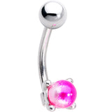 16 Gauge 5/16 Pink Pearlescent Acrylic Ball Eyebrow Ring