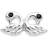 Ruffled Feather Dual Swans Cartilage Tragus Earring