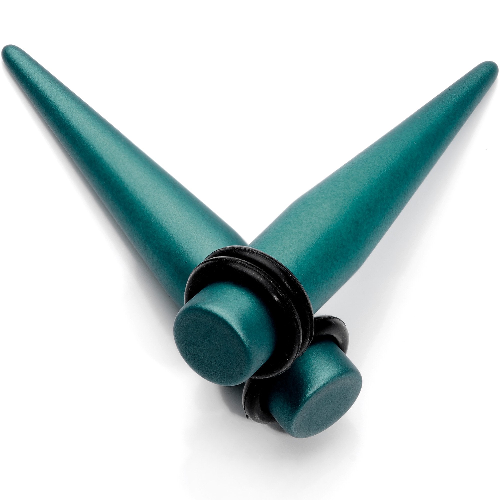 Teal Matte Silicone Straight Taper Set 4mm to 12mm