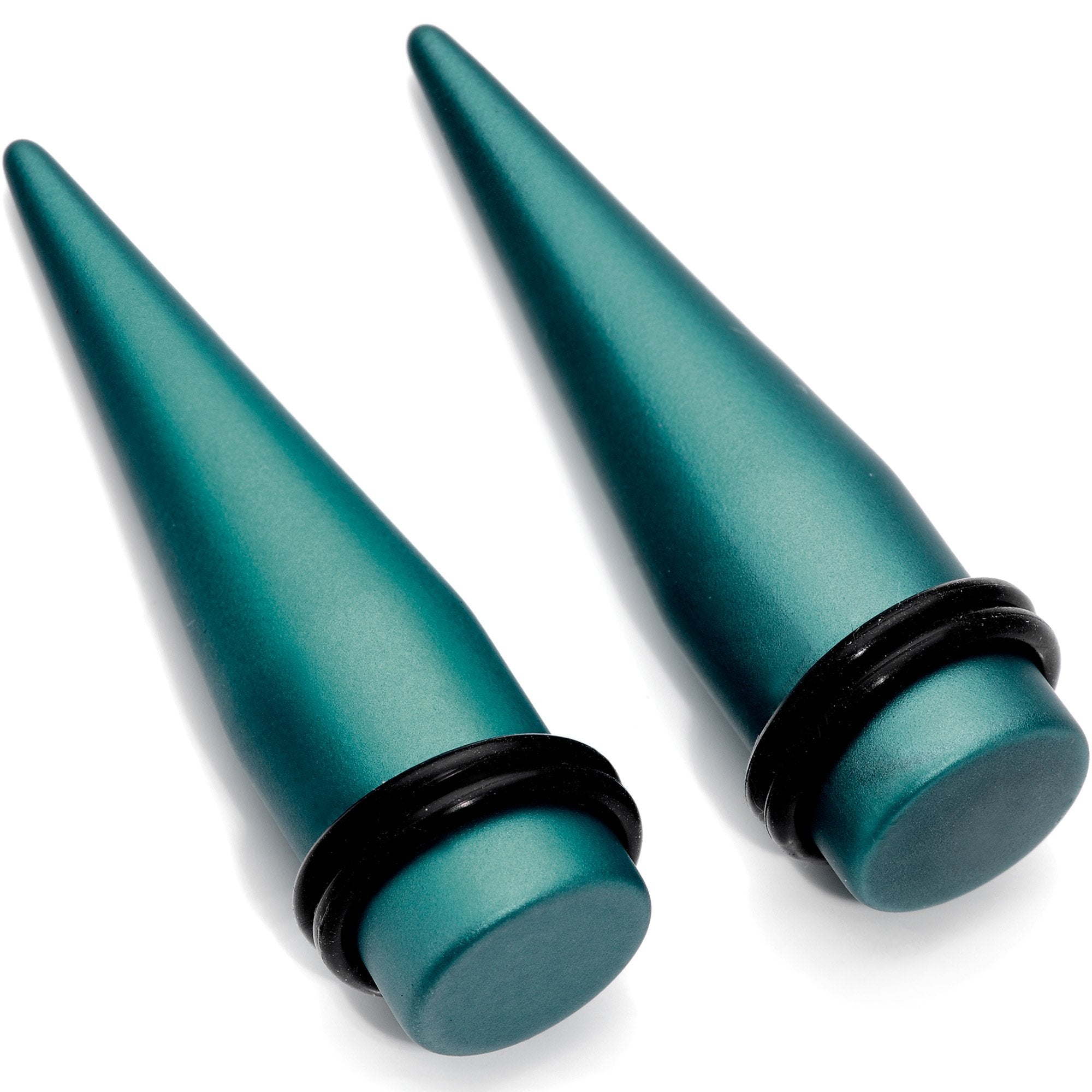 Teal Matte Silicone Straight Taper Set 4mm to 12mm