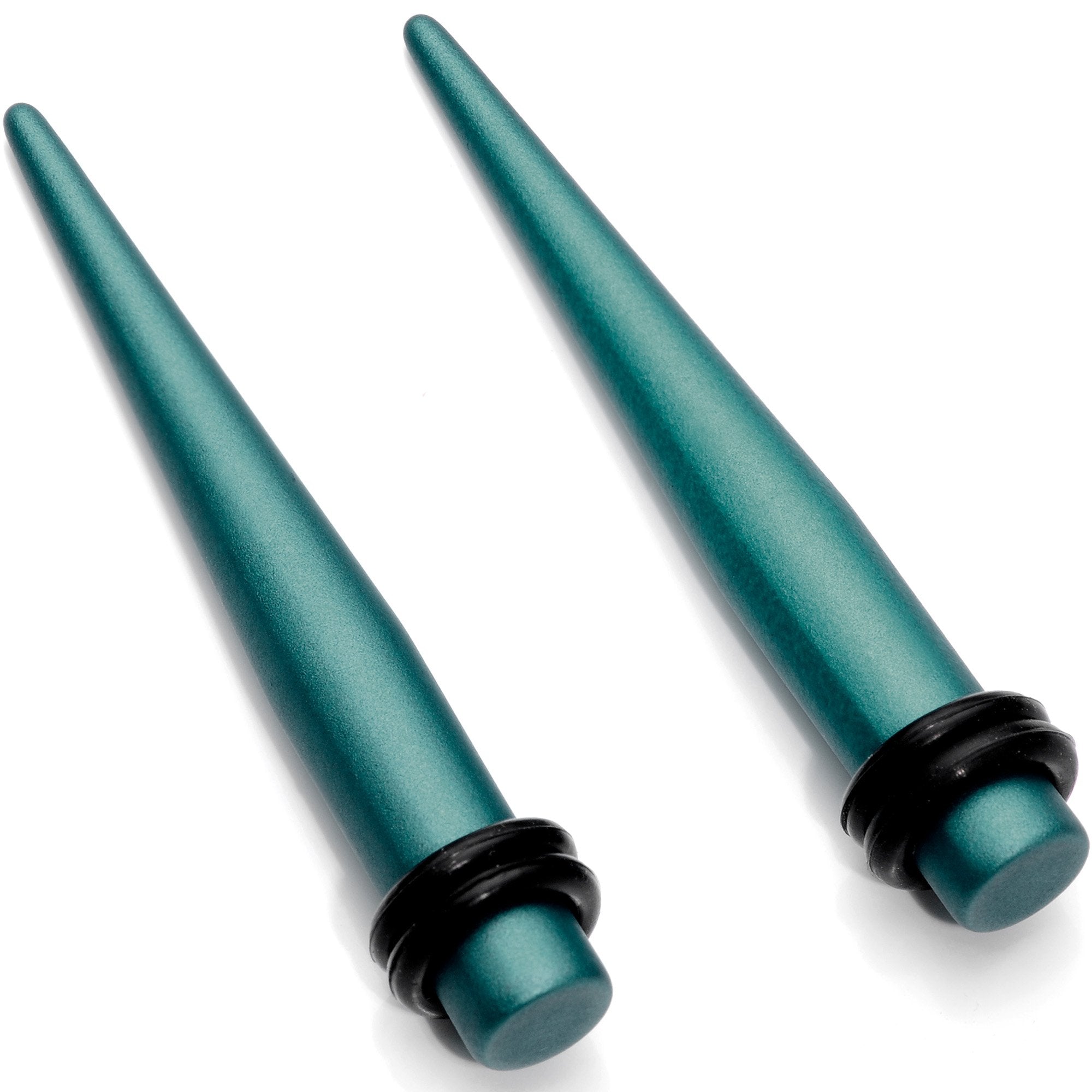 Teal Matte Silicone Straight Taper Set 4mm to 12mm