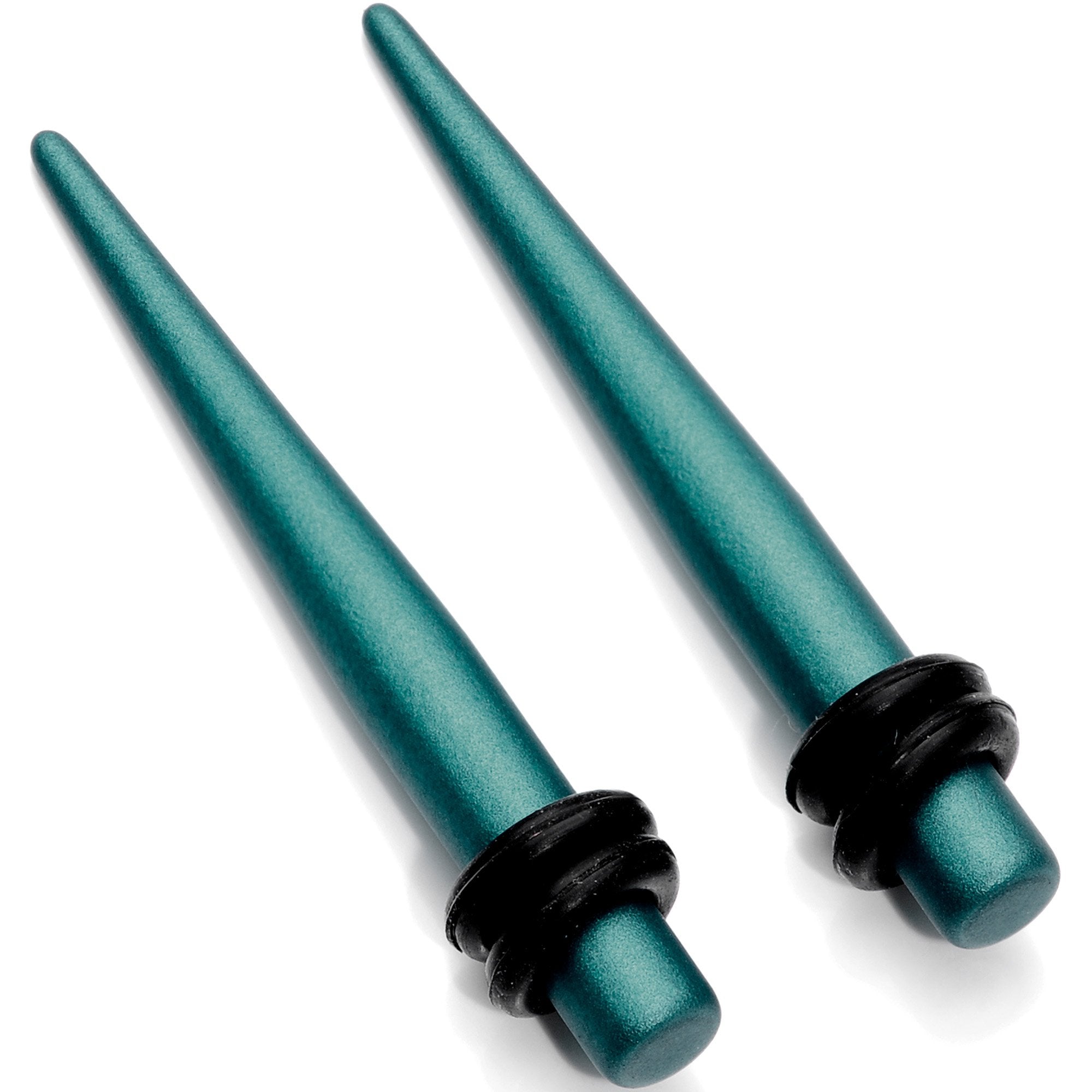 Teal Matte Silicone Straight Taper Set 4mm to 12mm