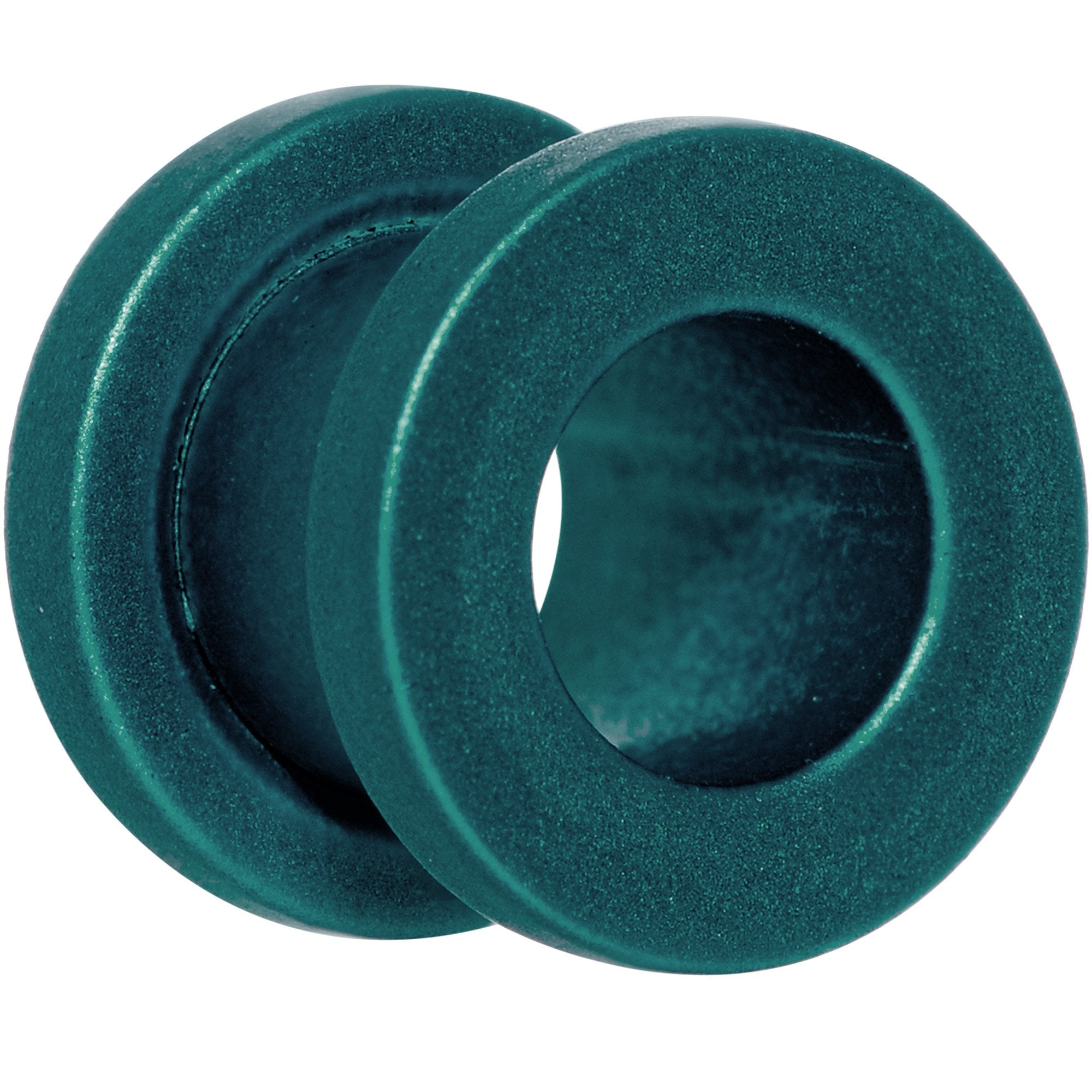 Teal Matte Silicone Screw Fit Tunnel Plug Set 6mm to 25mm