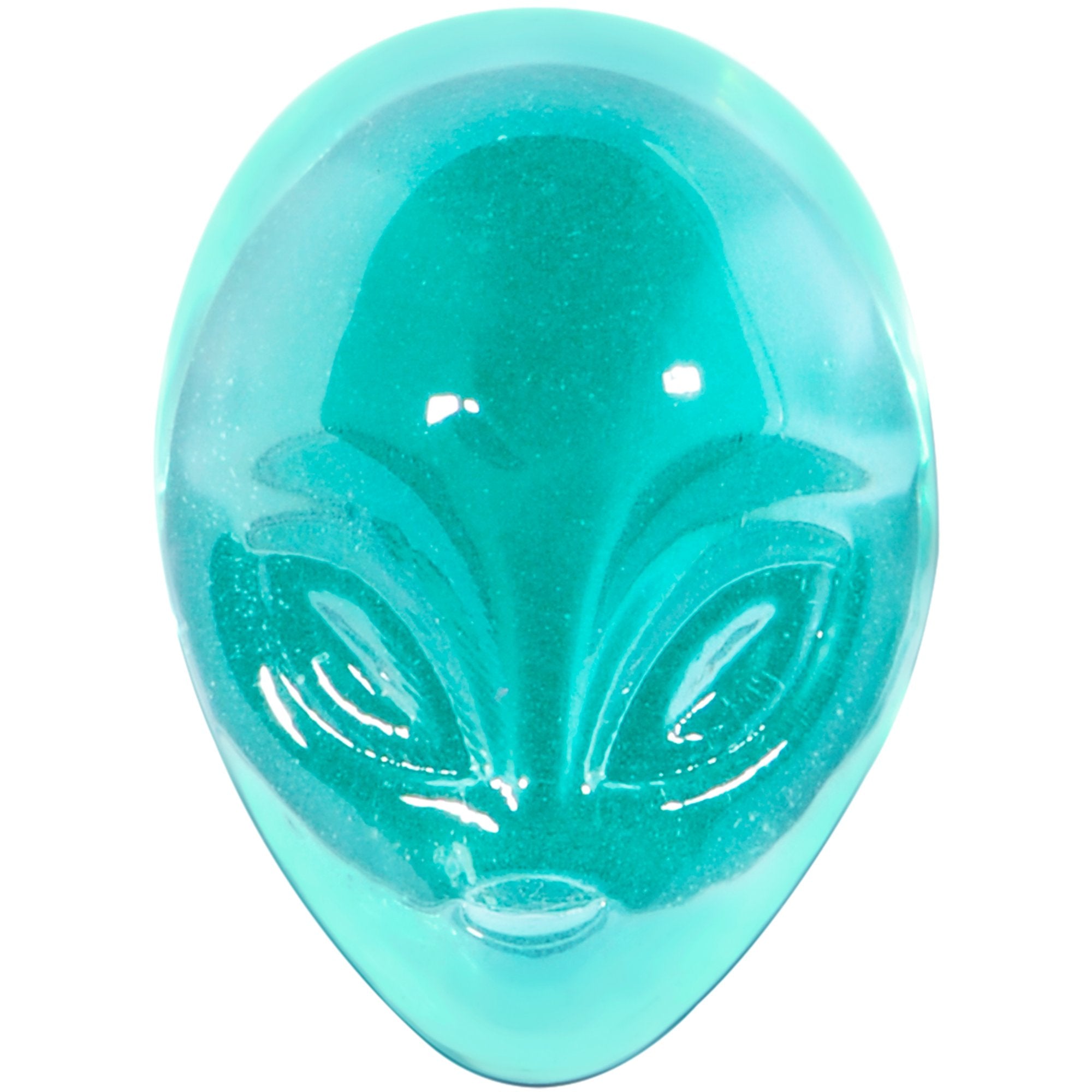 Clear Green Pyrex Glass Alien Face Double Flare Plug Set 6mm to 16mm