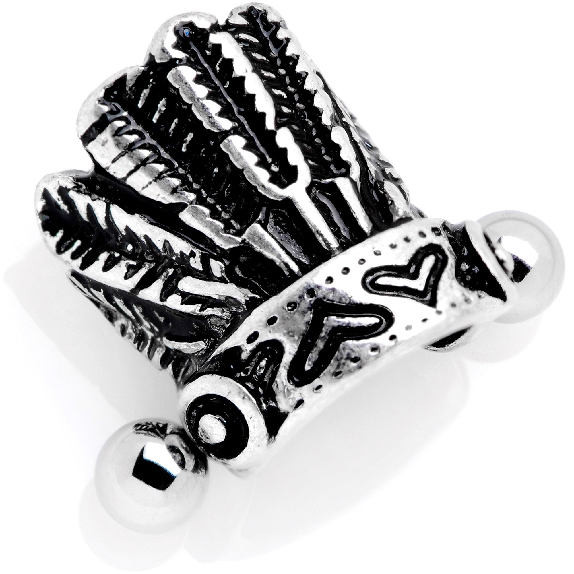 16G 1/2 Southwestern Feather Headdress Cuff Cartilage Earring