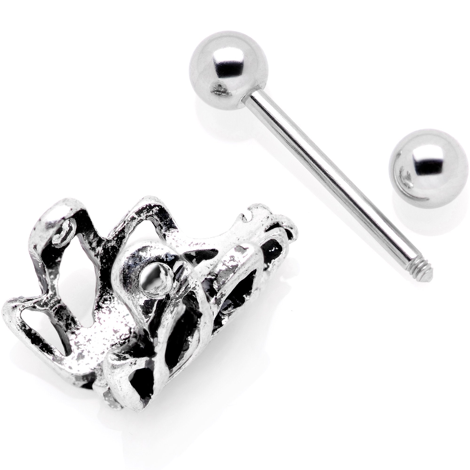 16G 1/2 Green Accented Abstract Butterfly Cuff Cartilage Earring