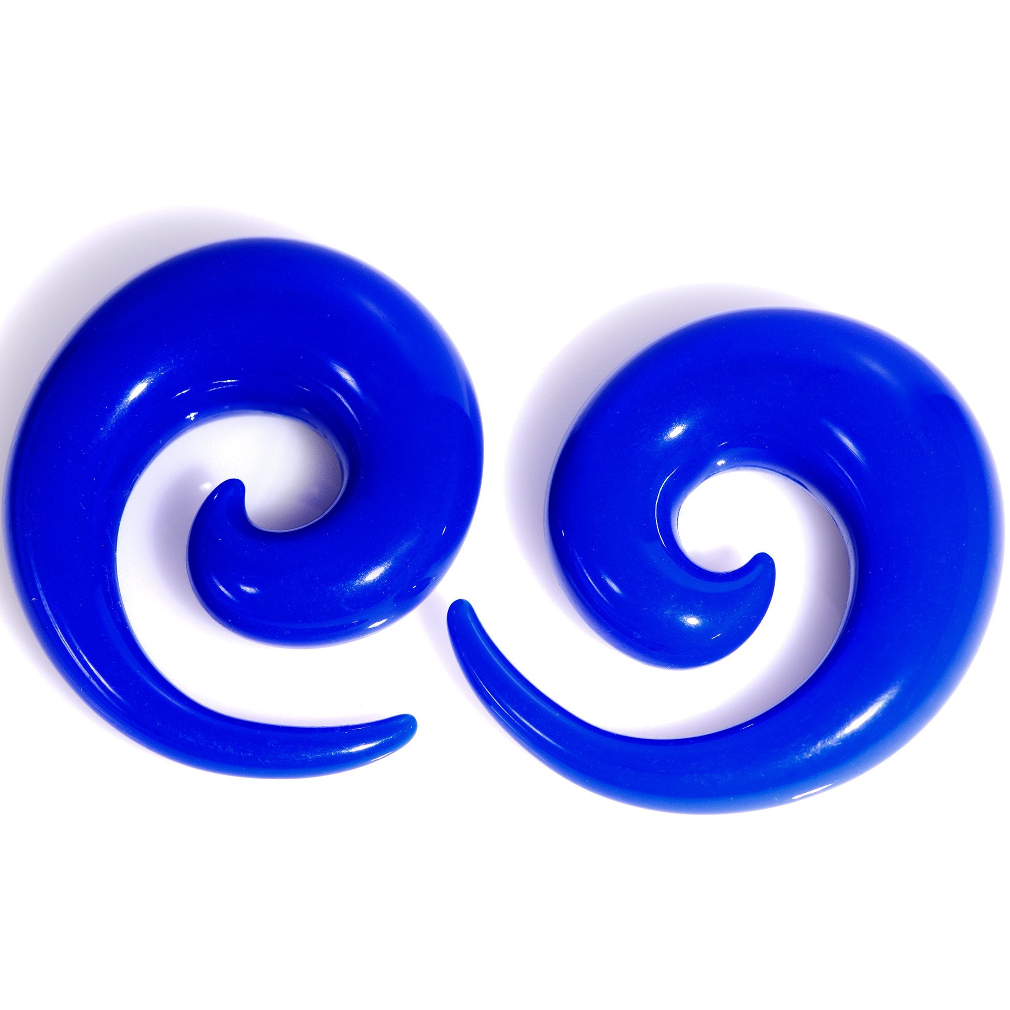 9/16 Bright Blue Acrylic Spiral Taper Set