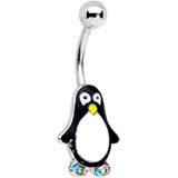 Multi-Color Gem Pudgy Penguin Belly Ring