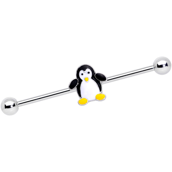 Happy Pudgy Penguin Industrial Barbell 38mm