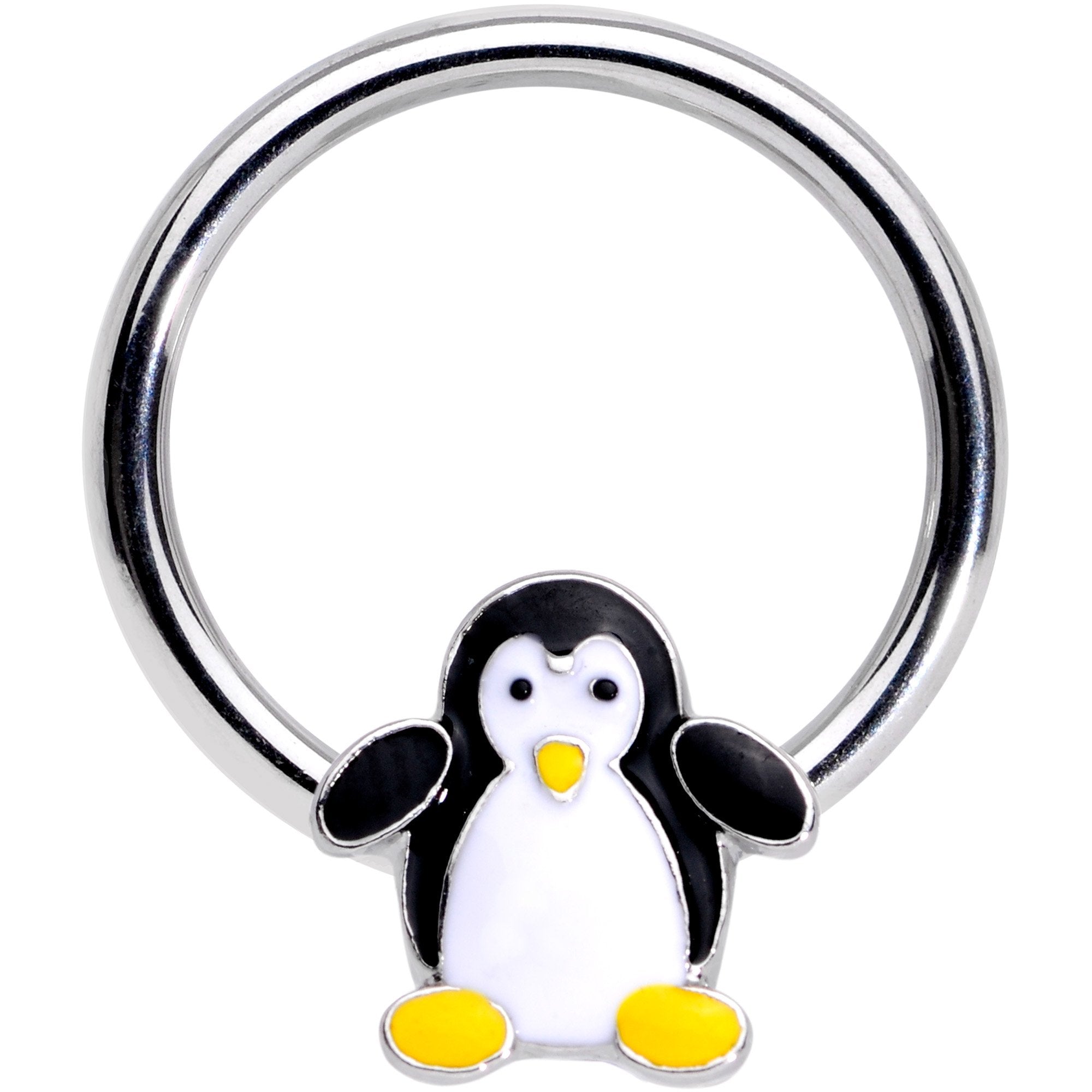 16 Gauge 3/8 Pudgy Penguin BCR Captive Ring