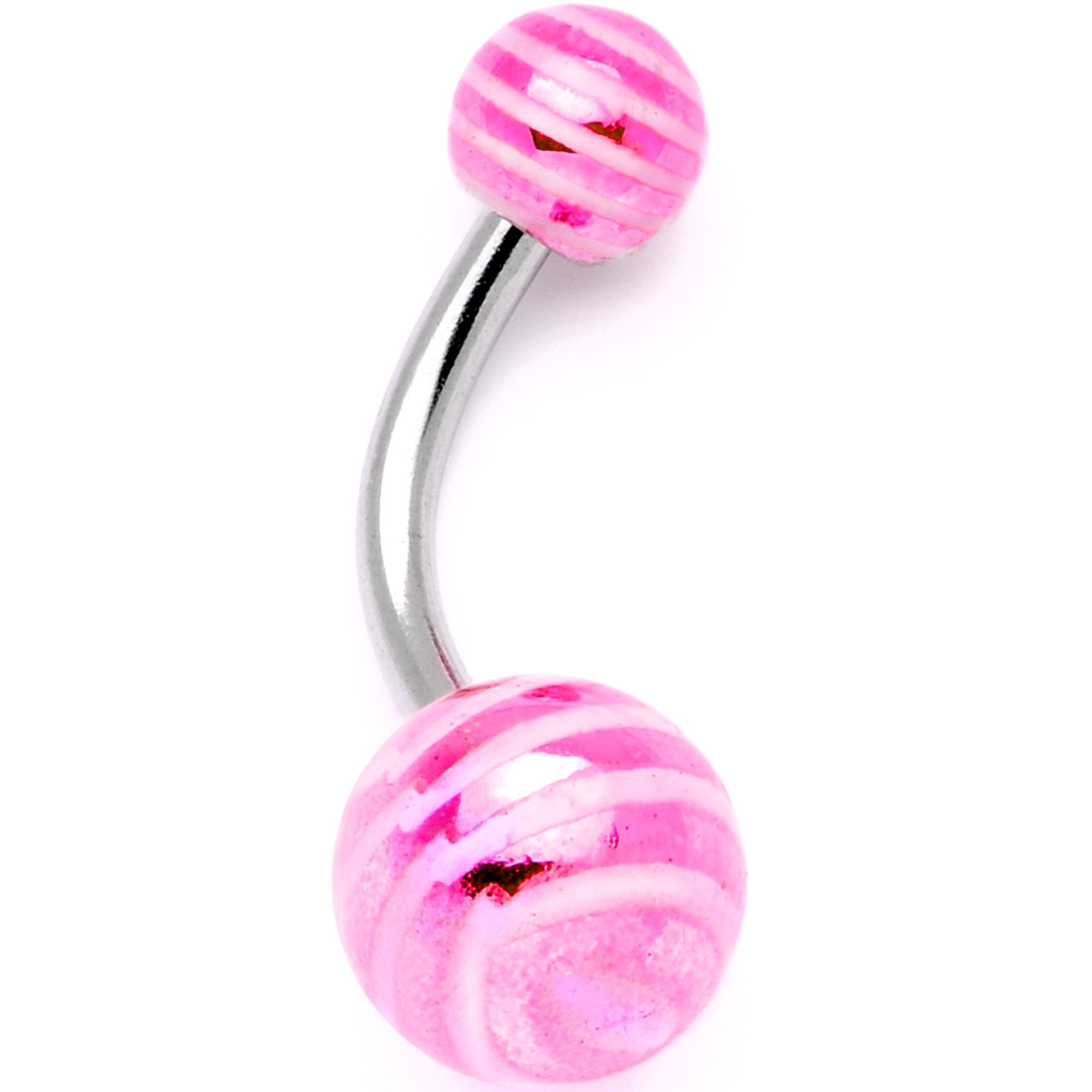 Pastel Stripes Party Pack Belly Ring Set of 4