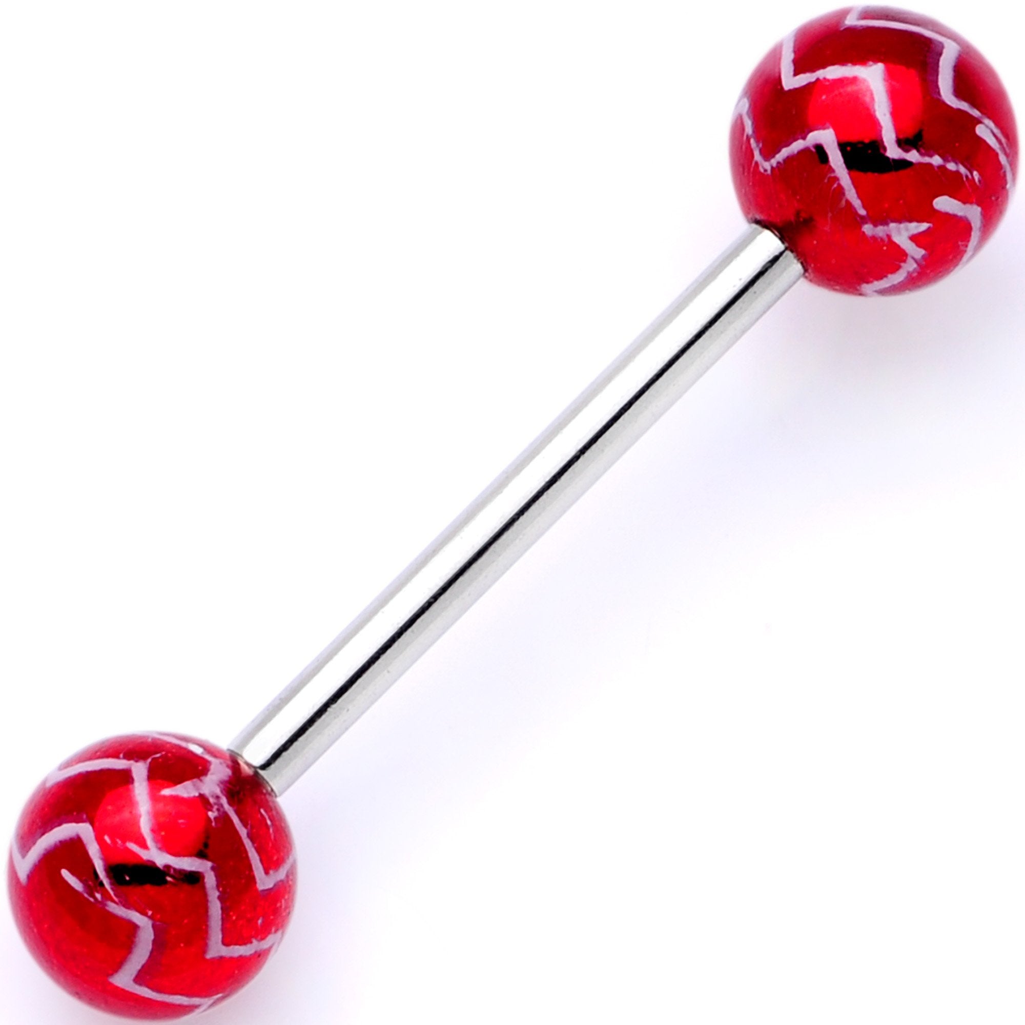 Life of the Party Zig Zag Barbell Tongue Ring Set of 4
