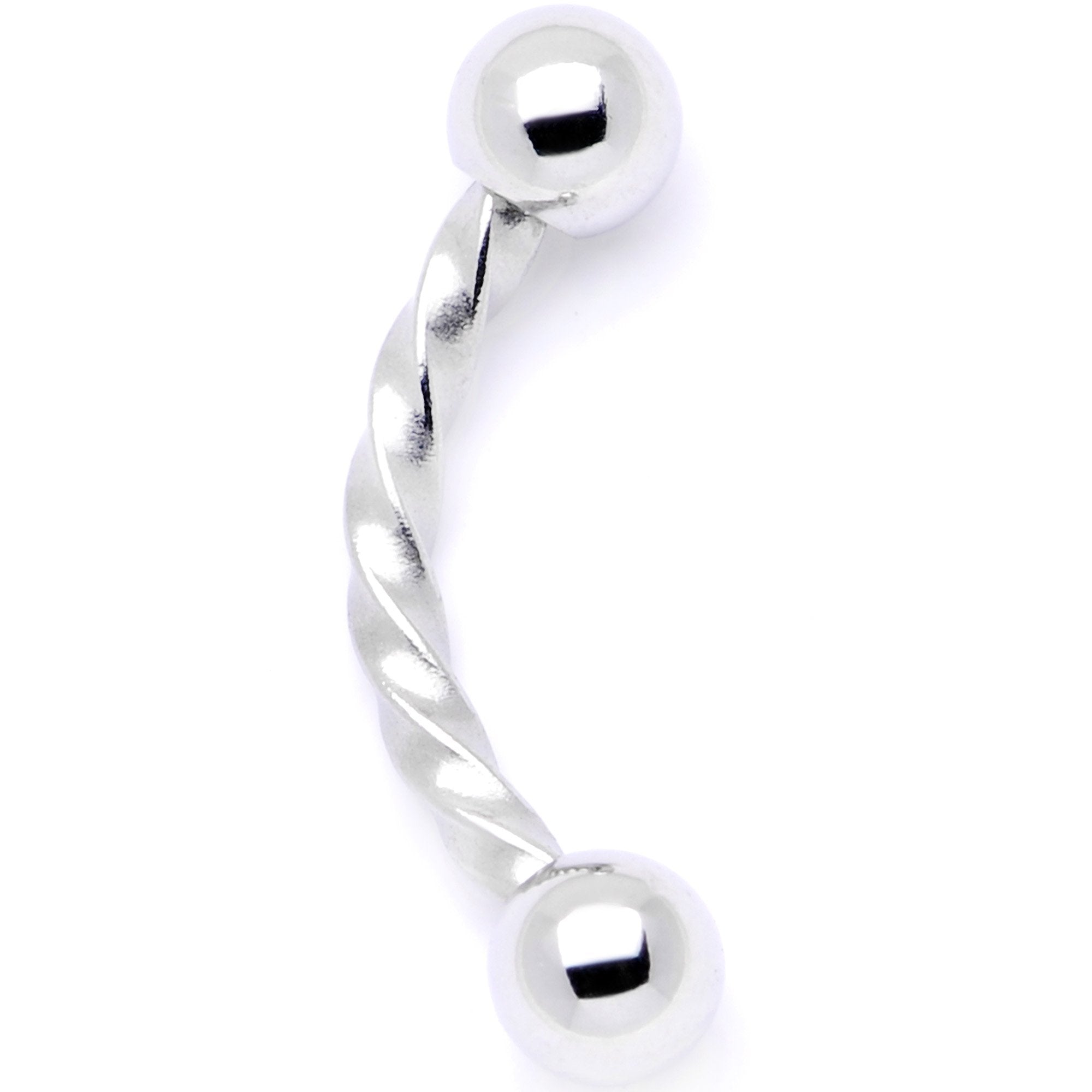 16G 5/16 Twisted Style Curved Eyebrow Rook Piercing