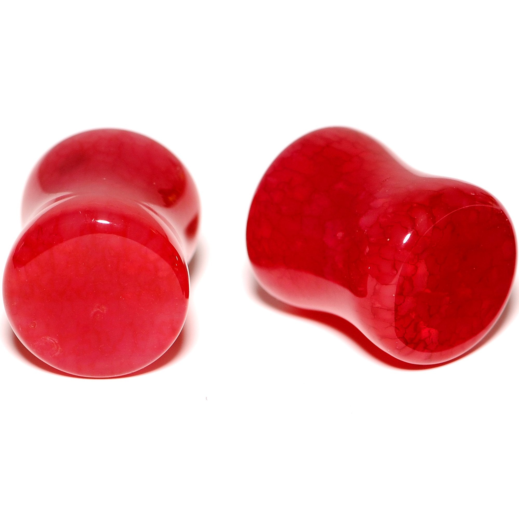Solid Red Stone Saddle Plug Set 6mm to 25mm