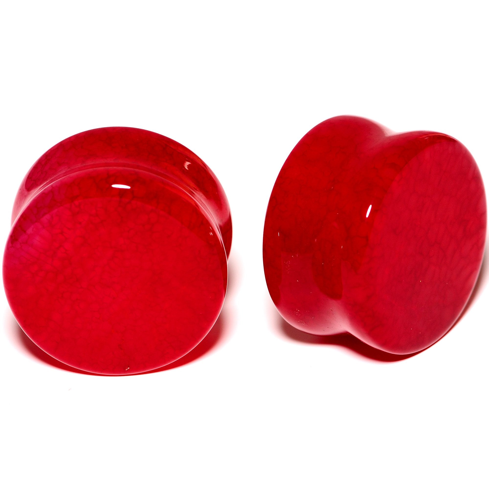 Solid Red Stone Saddle Plug Set 6mm to 25mm