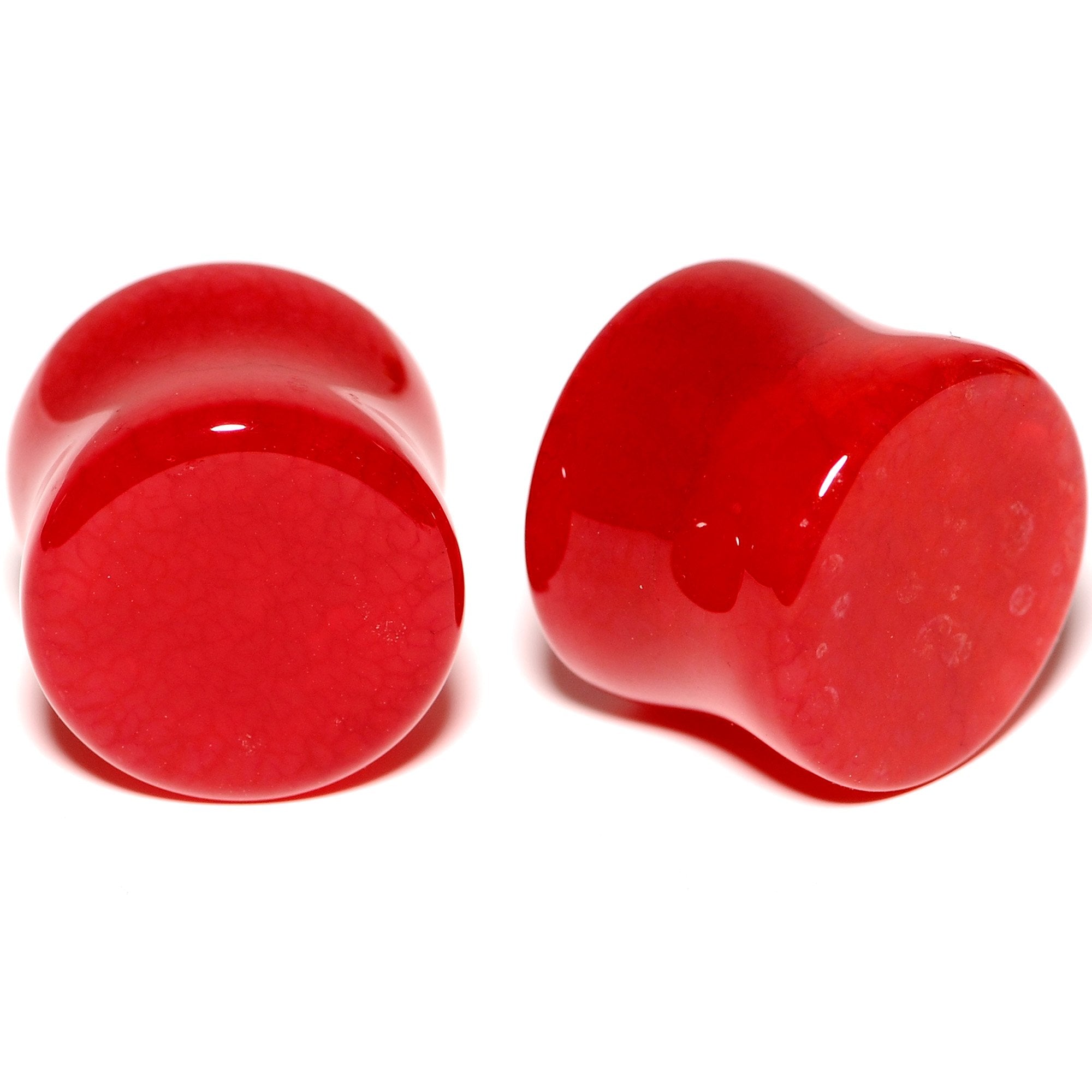 Solid Red Stone Saddle Plug Set 6mm to 25mm