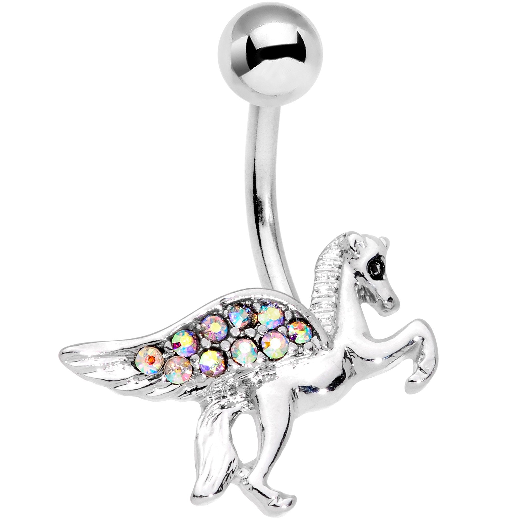 Aurora Gem Majestic Pegasus Belly Ring