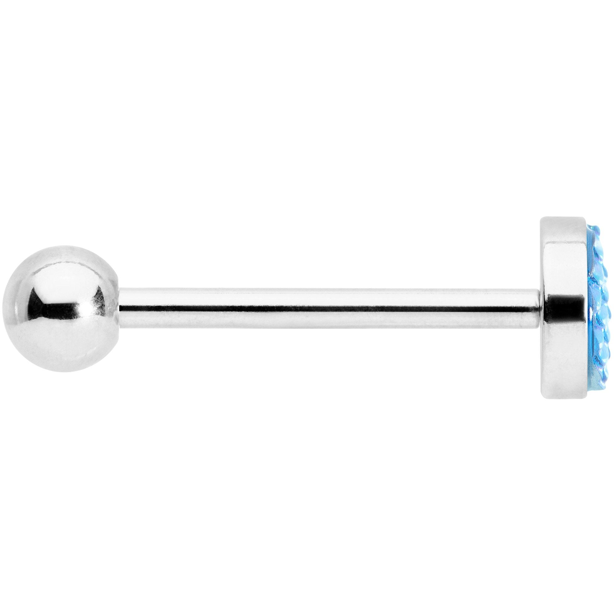 Aqua Mermaid Scale Barbell Tongue Ring