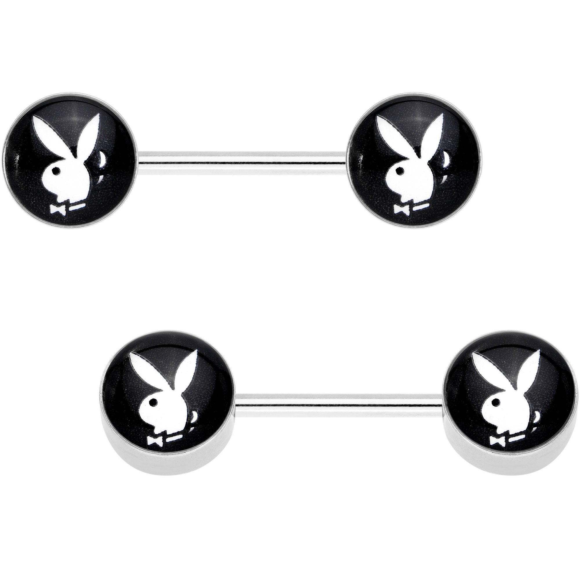 Licensed Playboy Bunny Barbell Nipple Ring Set