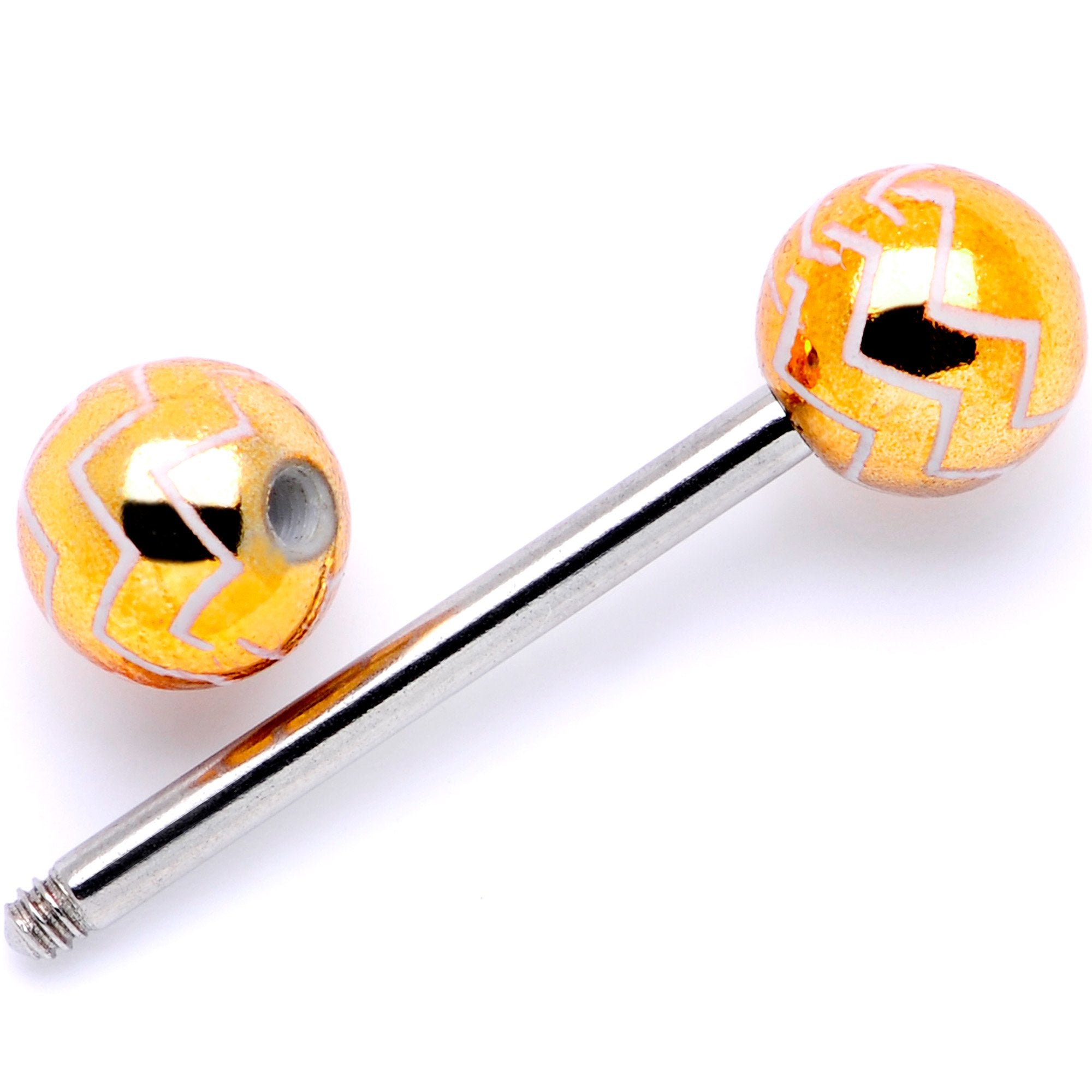 Late Night Party Zig Zag Barbell Tongue Ring Set of 4