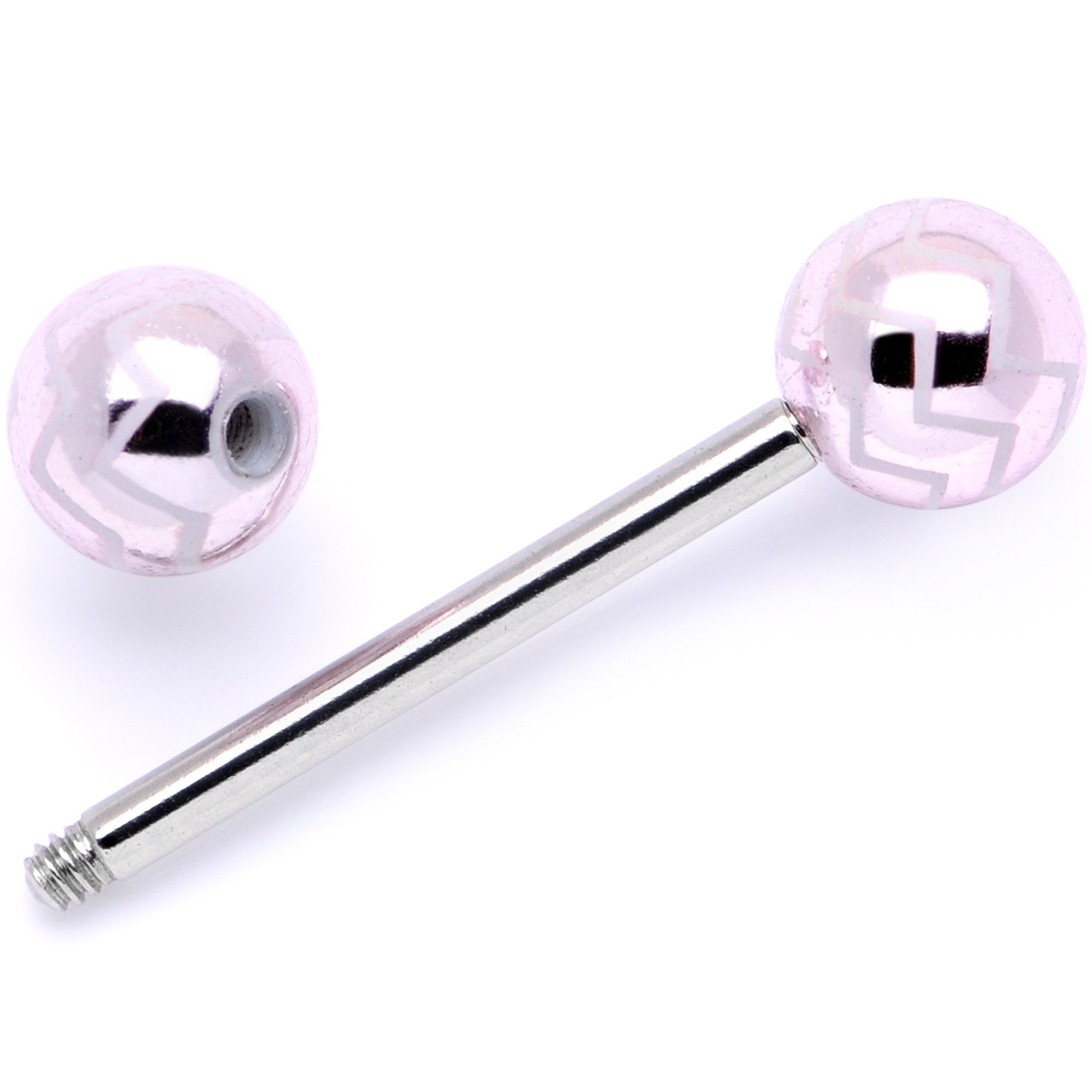 Late Night Party Zig Zag Barbell Tongue Ring Set of 4