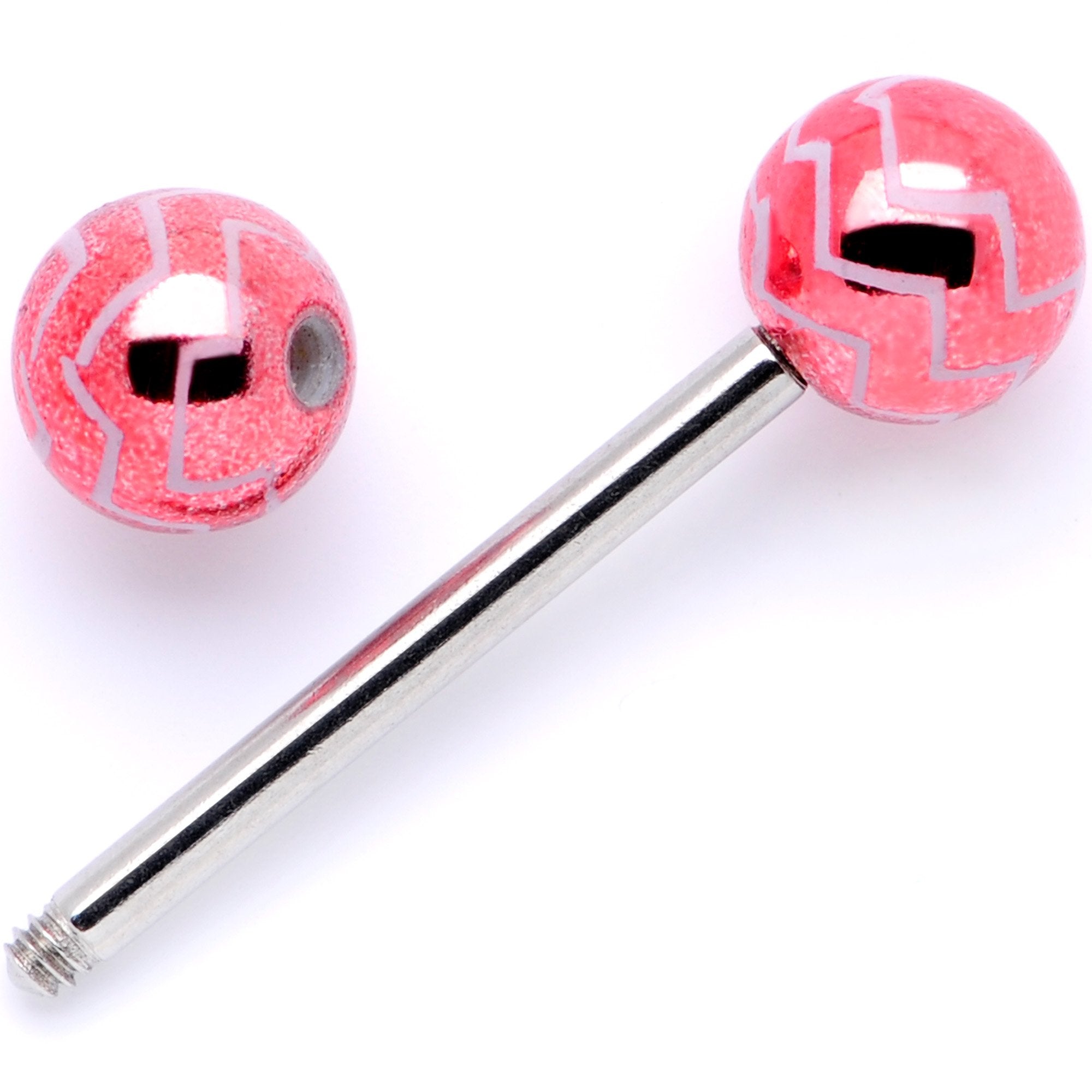 Summer Party Zig Zag Barbell Tongue Ring Set of 4