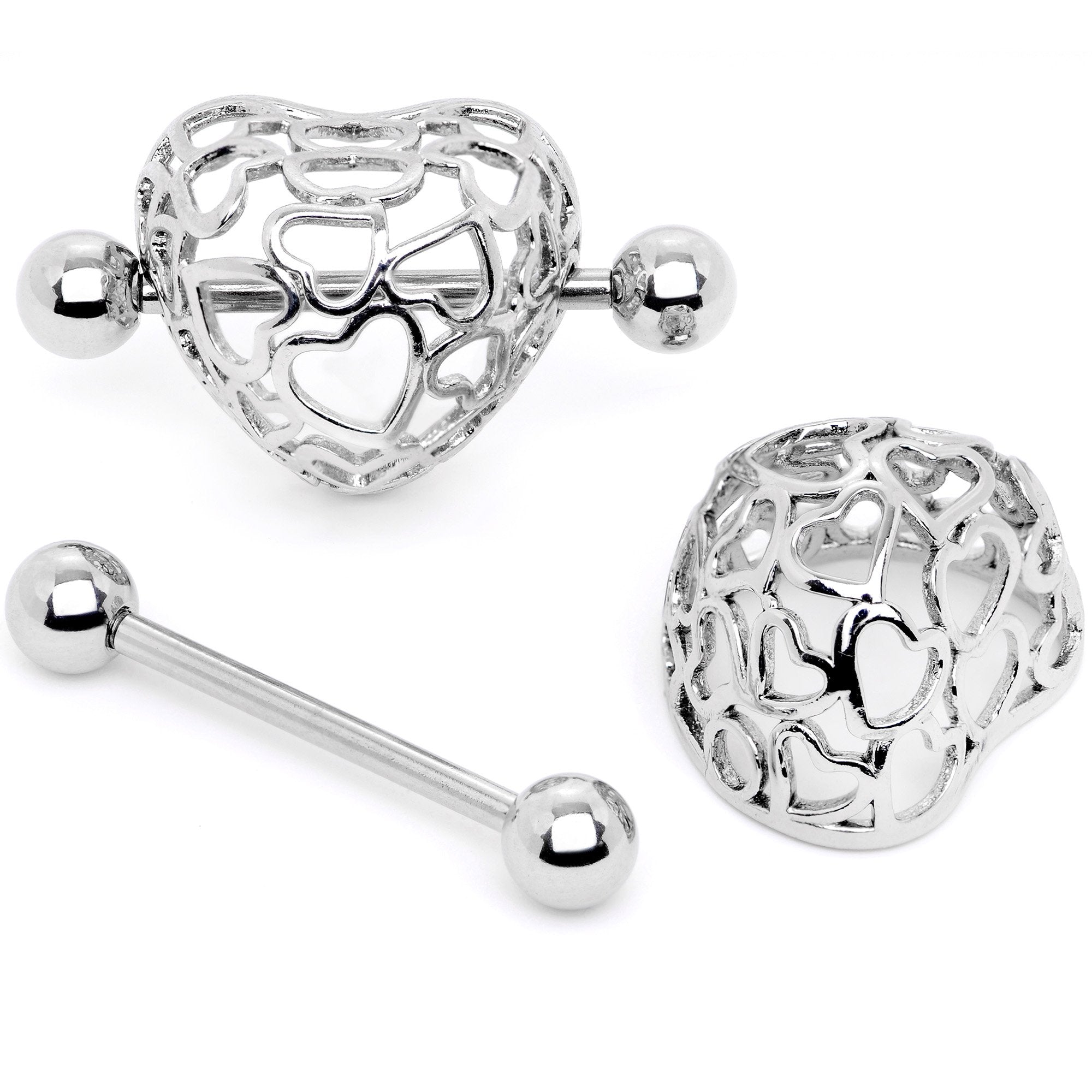 14G 9/16 Love in a Beautiful Cage Nipple Shield Set