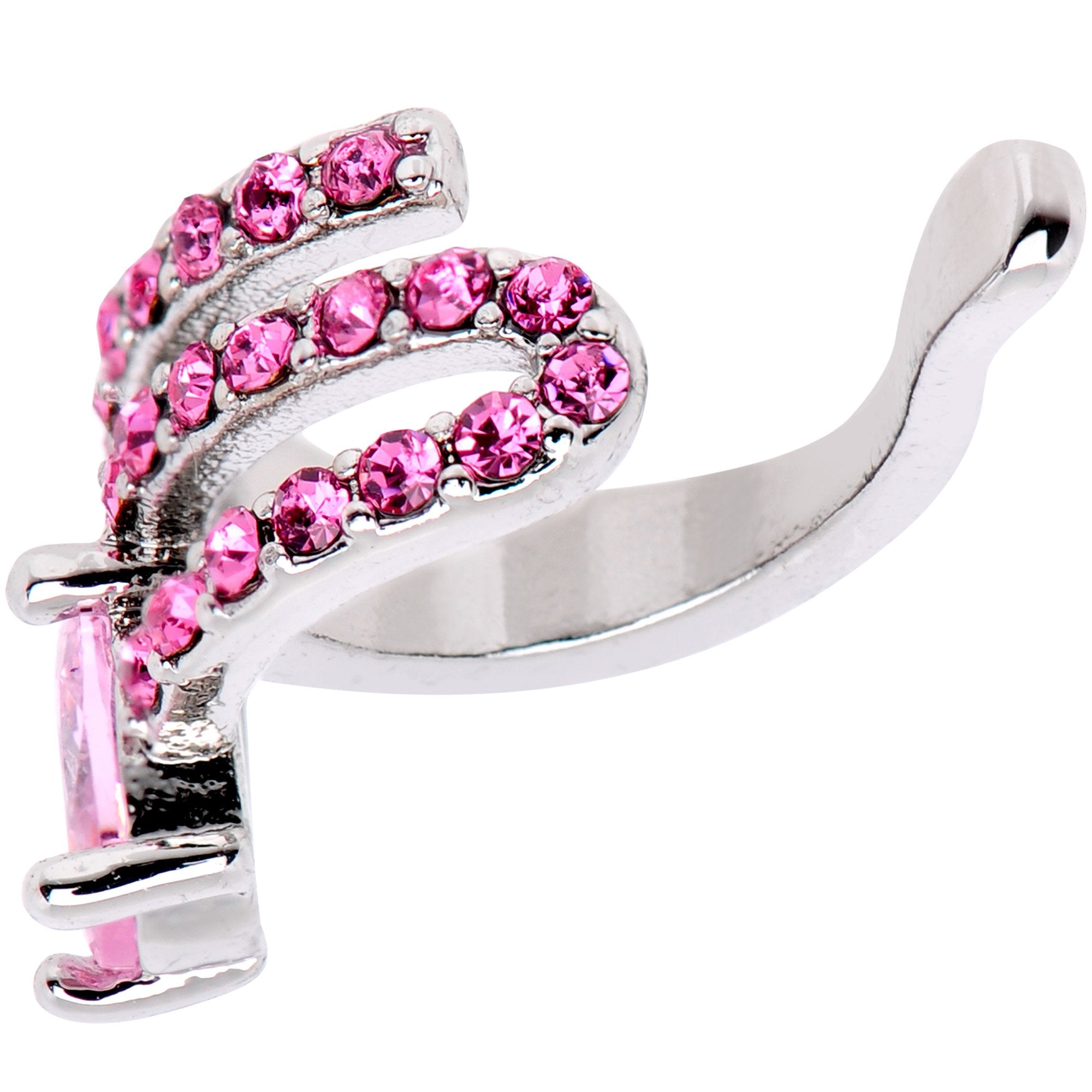 Pink Gem All Of The Bling None Of The Commitment Non Pierced Ear Cuff