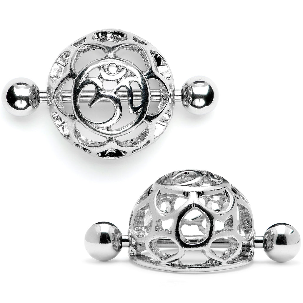 14 Gauge 9/16" Framework Dome Geometric Nipple Shield Set
