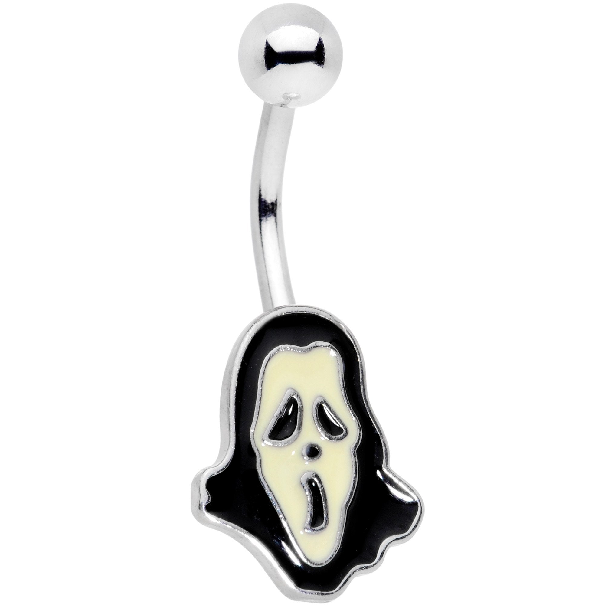 Scary Scream for Me Ghost Belly Ring