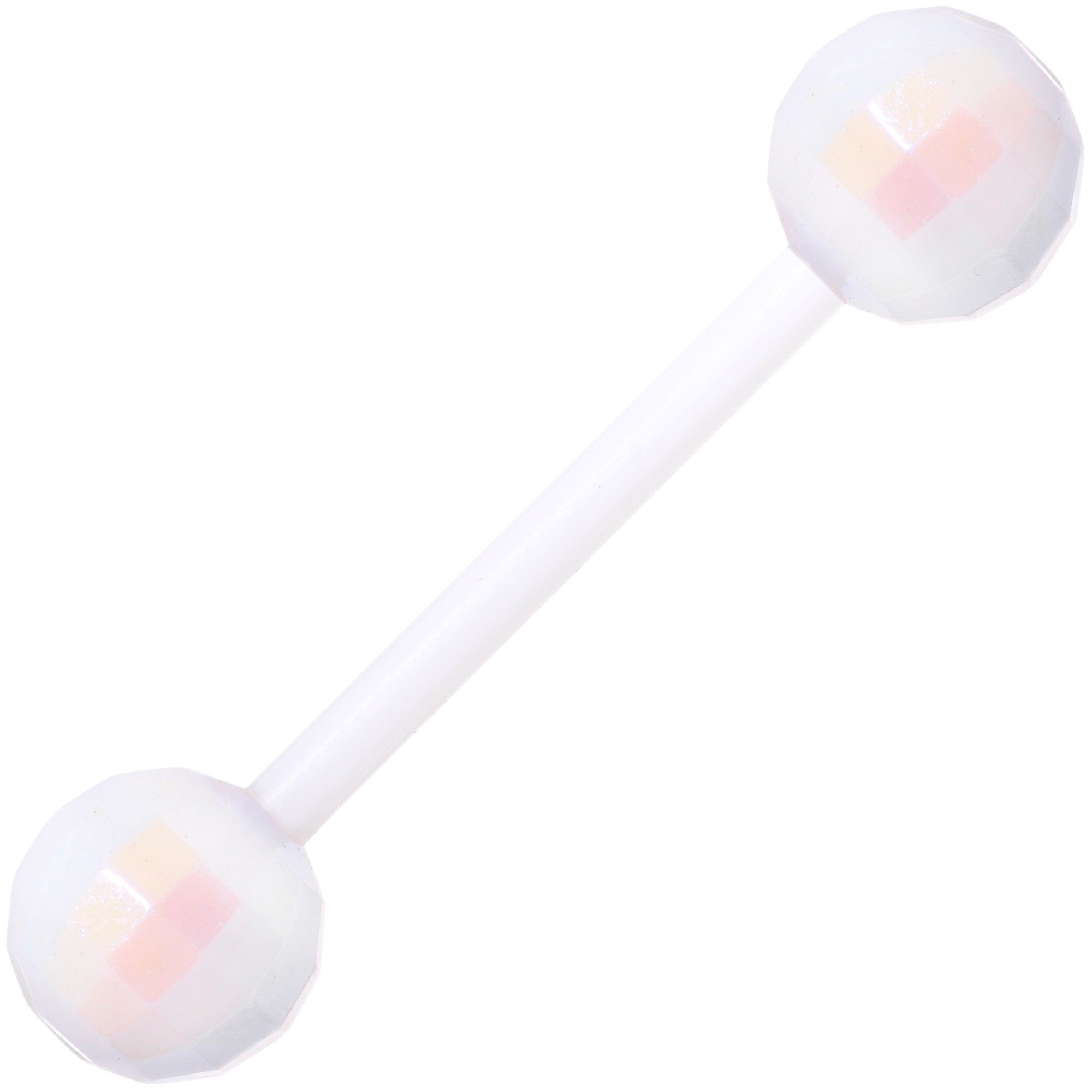 Flexible Acrylic Holiday Disco Ball Barbell Tongue Ring Set of 3
