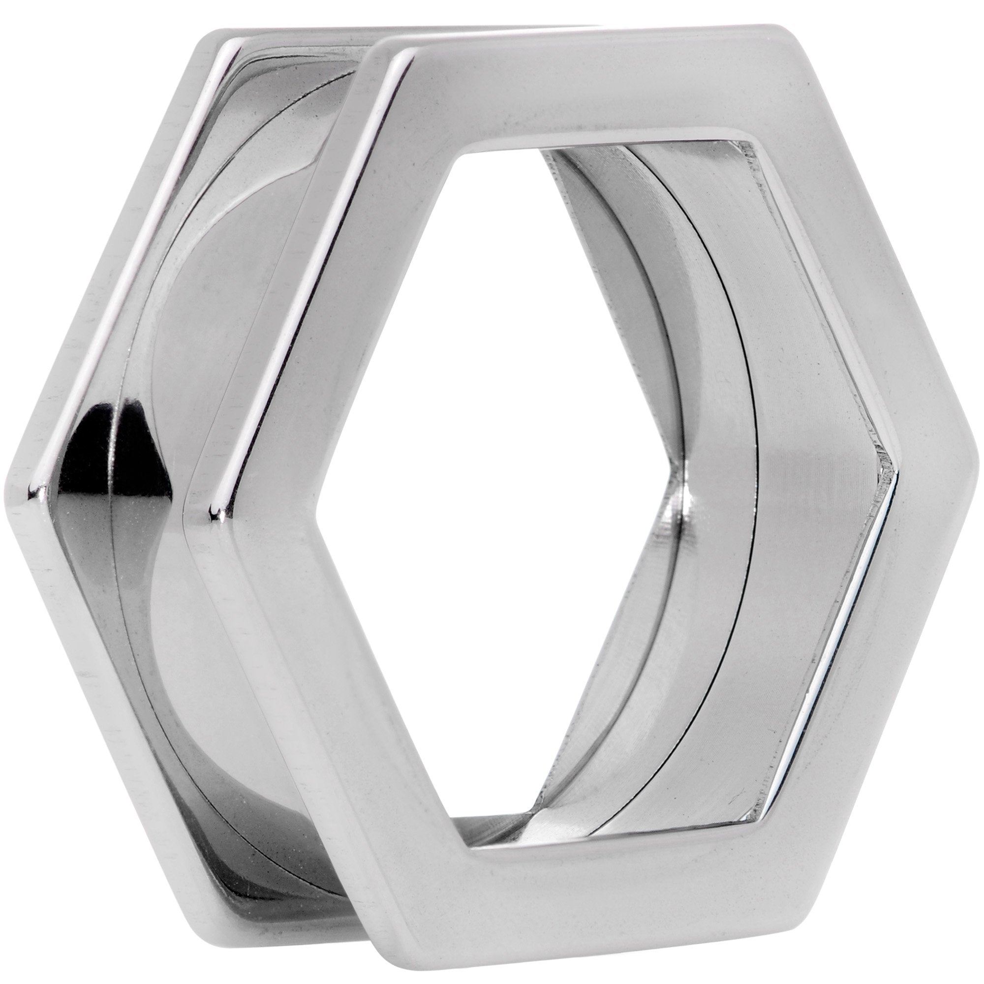 25mm Geometric Hexagon Screw Fit Tunnel Plug Set