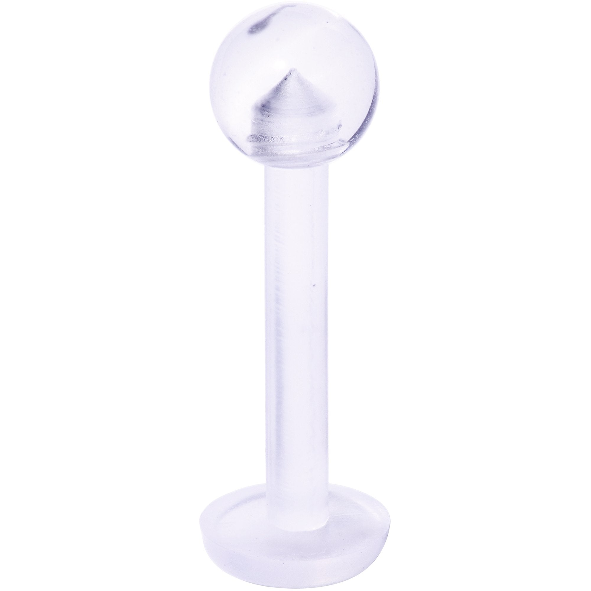 14G 3/8 Clear Flexible Bioplast Labret Monroe Retainer