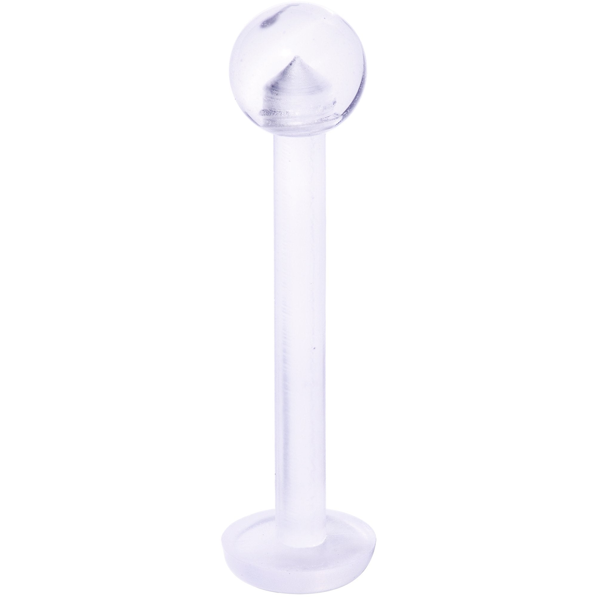 14G 9/16 Clear Flexible Bioplast Straight Barbell Retainer