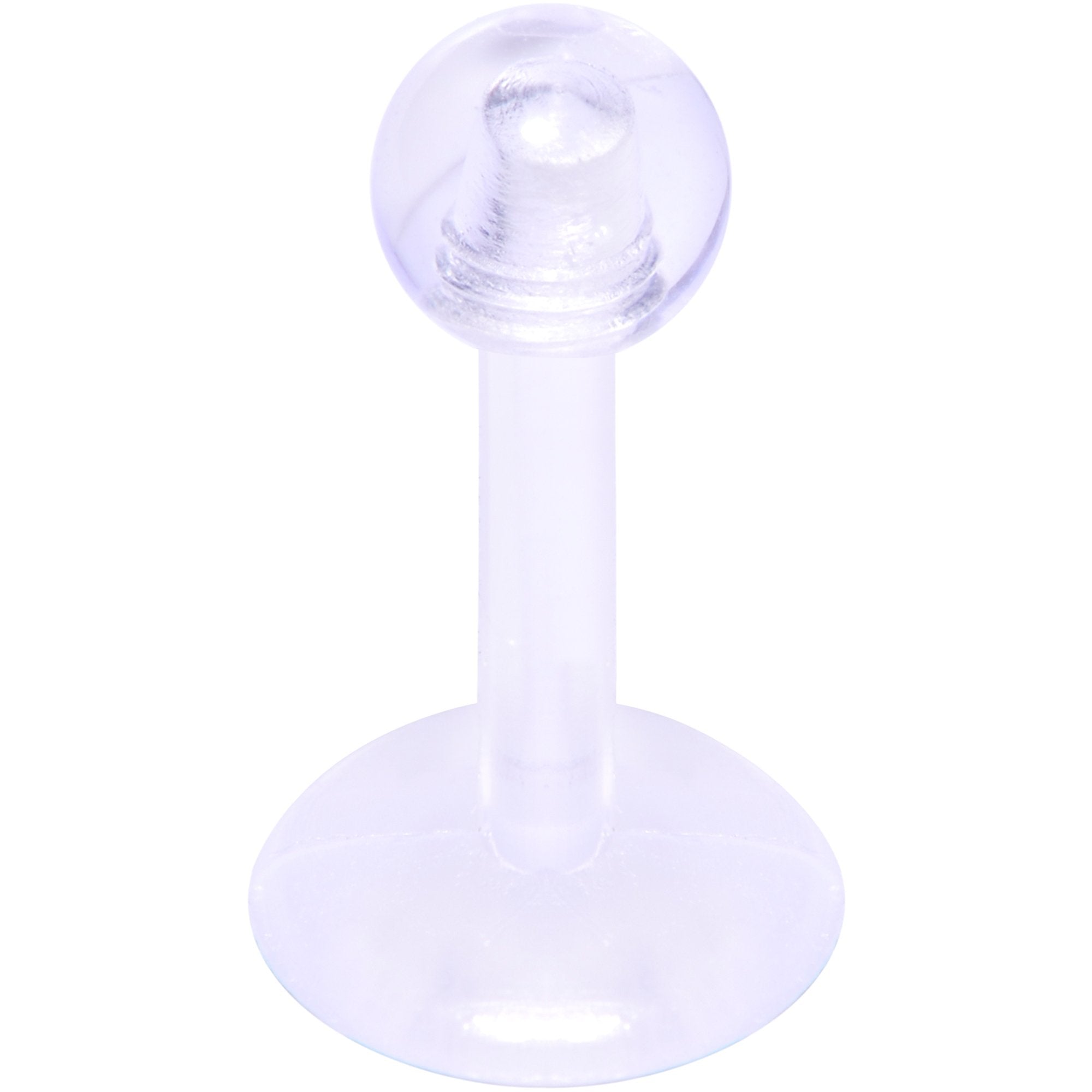 16G 1/4 Clear Flexible Bioplast Labret Monroe Tragus Retainer