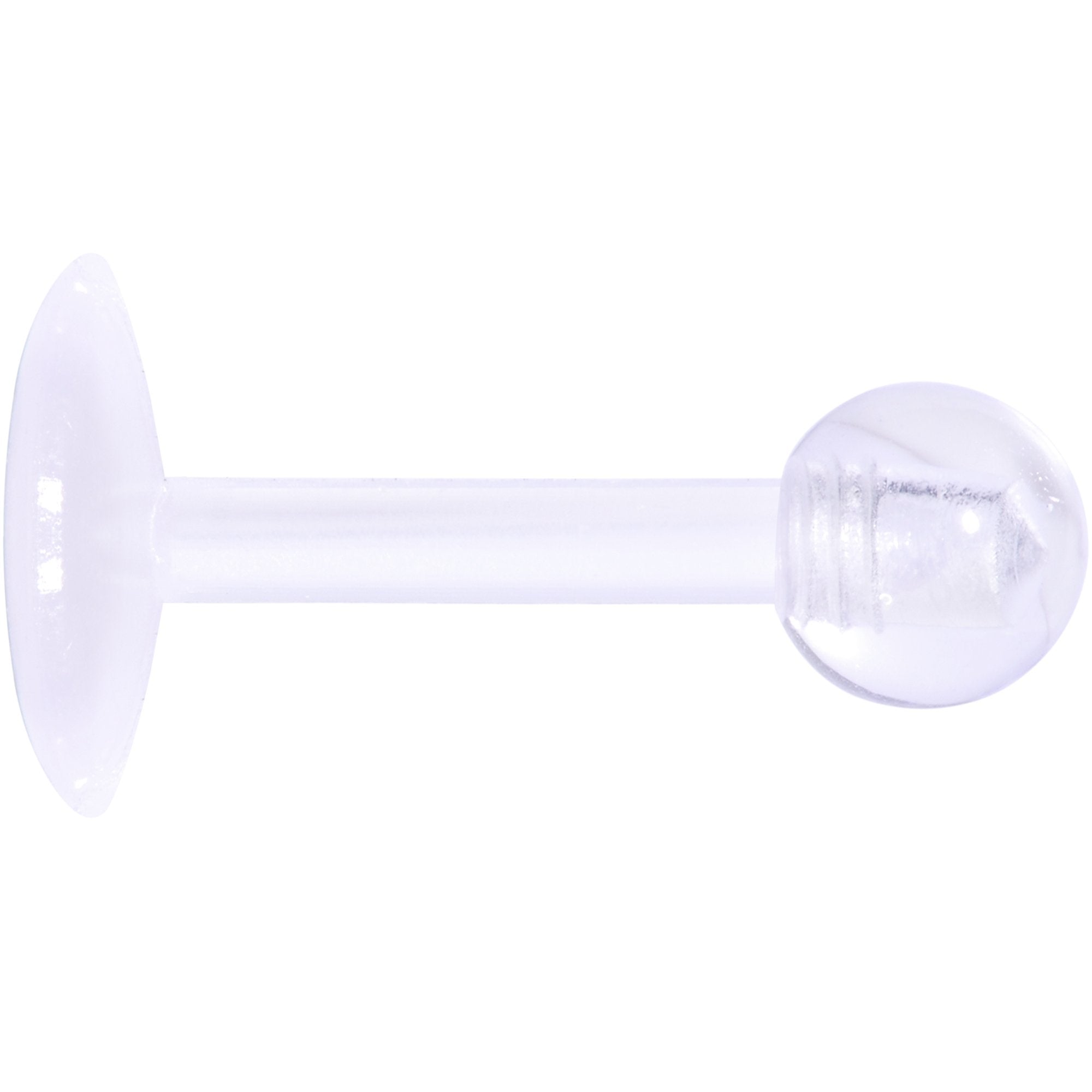 16G 1/4 Clear Flexible Bioplast Labret Monroe Tragus Retainer