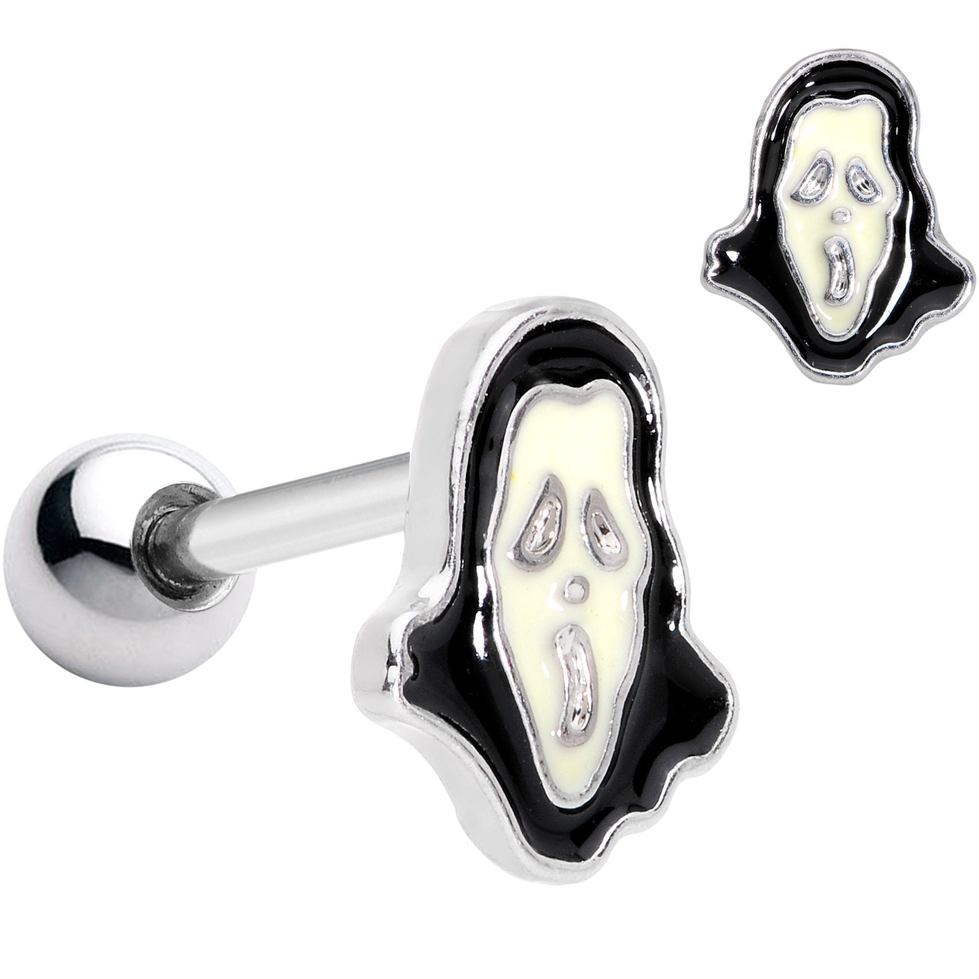 16G 1/4 Halloween Screaming Ghost Cartilage Tragus Earring