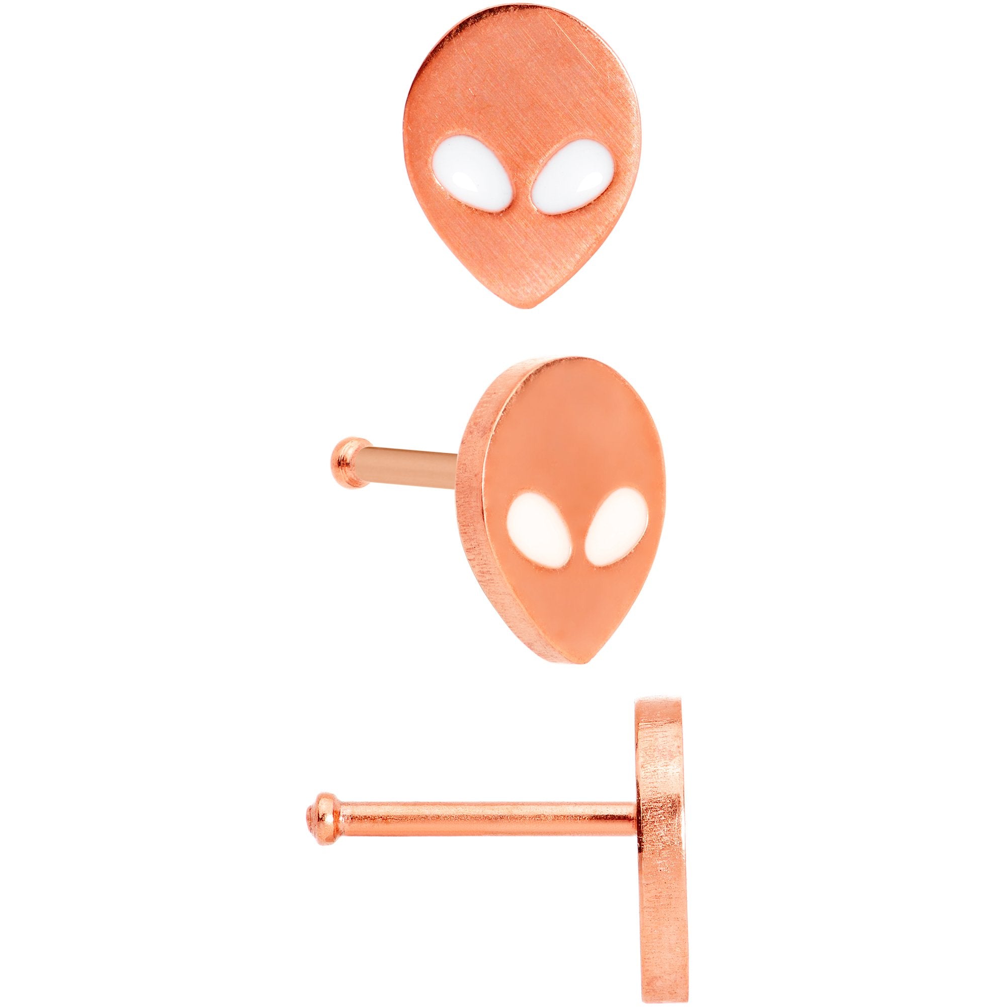 20G 1/4 Multicolor Aliens Nose Bone Set of 4