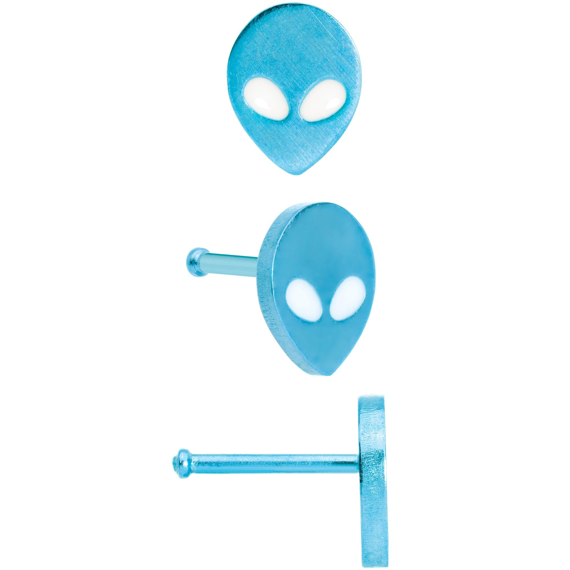 20G 1/4 Multicolor Aliens Nose Bone Set of 4