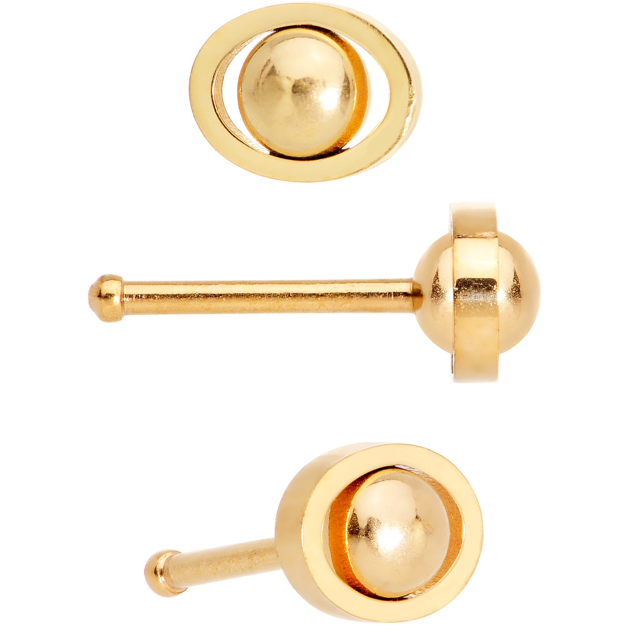 20G 1/4 5mm Multicolor Eyes Nose Bone Set of 4