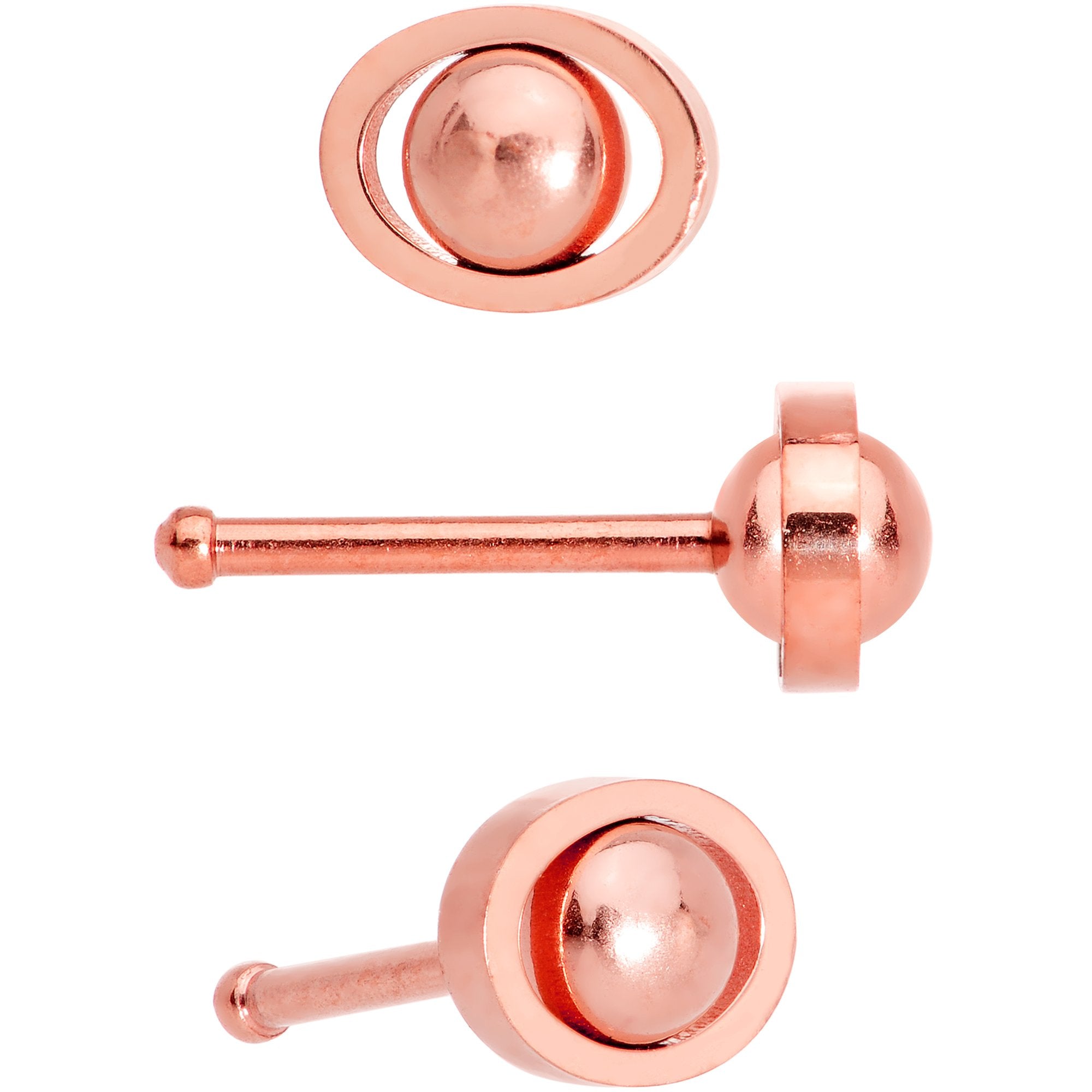 20G 1/4 5mm Multicolor Eyes Nose Bone Set of 4