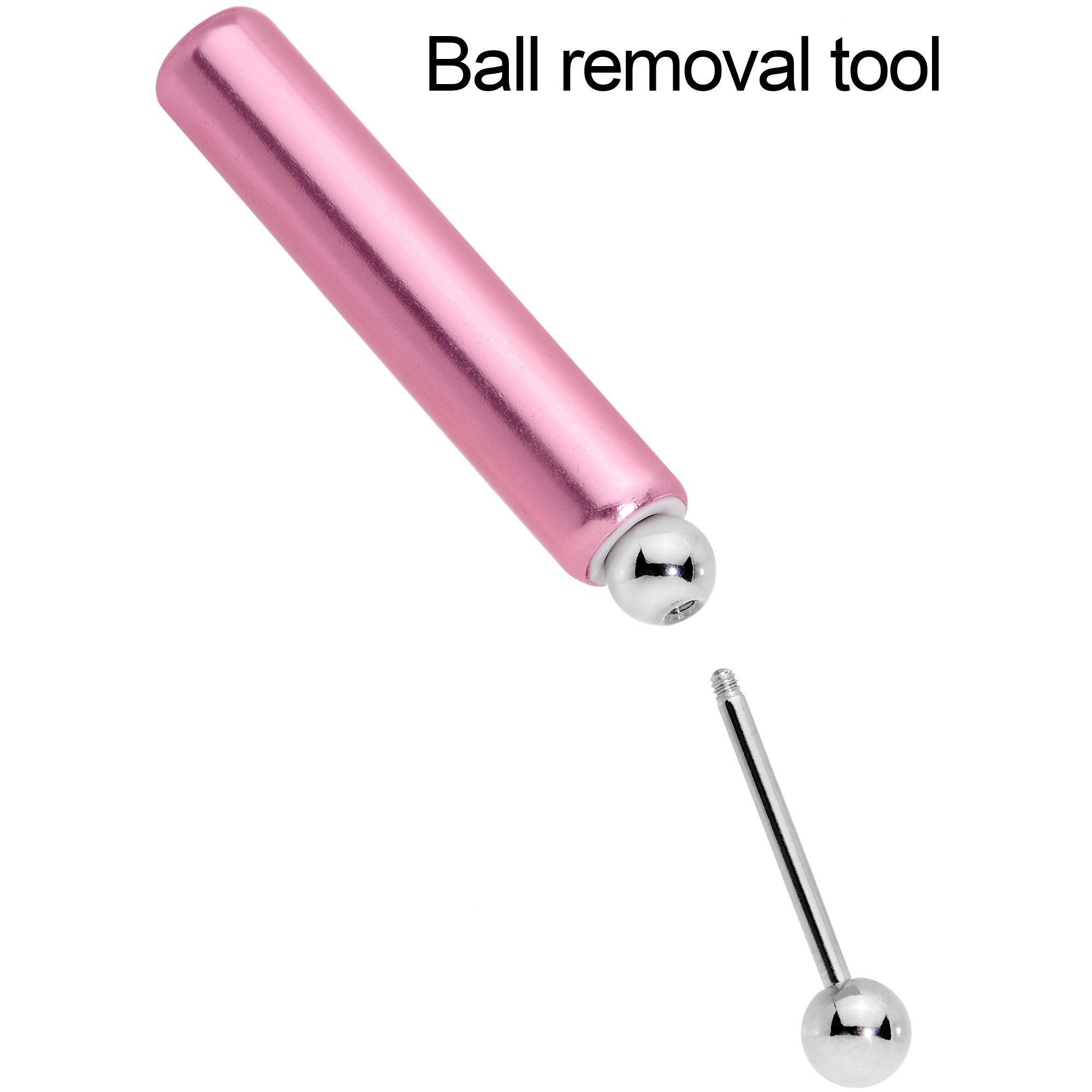 5mm to 6mm Pink Aluminium Body Piercing Ball Removal Tool For Piercing